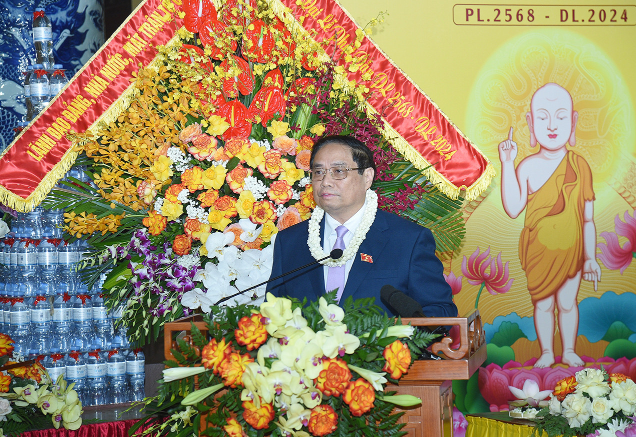Thủ tướng Phạm Minh Chính chúc mừng các chức sắc, tăng ni nhân Đại lễ Phật đản Phật lịch 2568 - Dương lịch 2024.