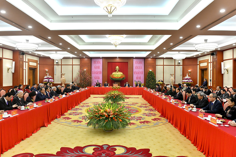 [Ảnh] Tổng Bí thư Nguyễn Phú Trọng chúc Tết Nguyên đán Giáp Thìn 2024 ảnh 3