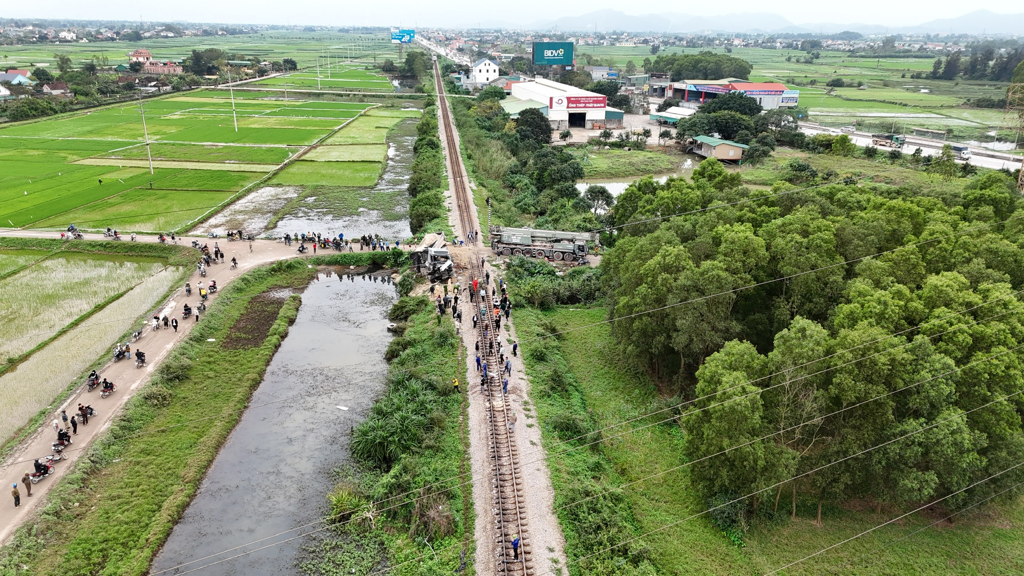 Hiện trường vụ va chạm.