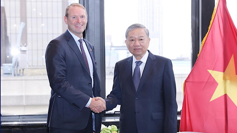 Tổng Bí thư, Chủ tịch nước Tô Lâm tiếp ông Nate Franklin, Chủ tịch kiêm Giám đốc điều hành Tập đoàn Pacifico Energy.