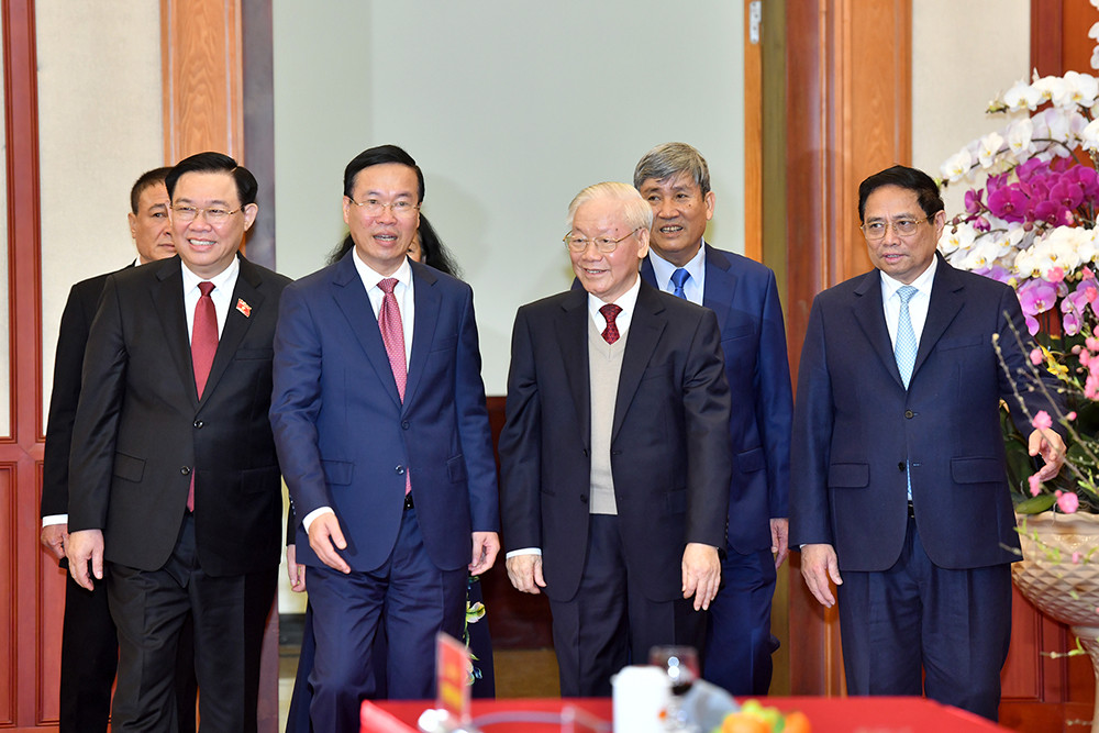 [Ảnh] Tổng Bí thư Nguyễn Phú Trọng chúc Tết Nguyên đán Giáp Thìn 2024 ảnh 2