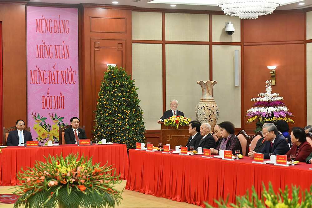 [Ảnh] Tổng Bí thư Nguyễn Phú Trọng chúc Tết Nguyên đán Giáp Thìn 2024 ảnh 11