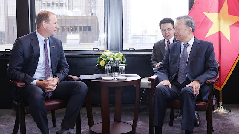 Tổng Bí thư, Chủ tịch nước Tô Lâm tiếp ông Nate Franklin, Chủ tịch kiêm Giám đốc điều hành Tập đoàn Pacifico Energy.