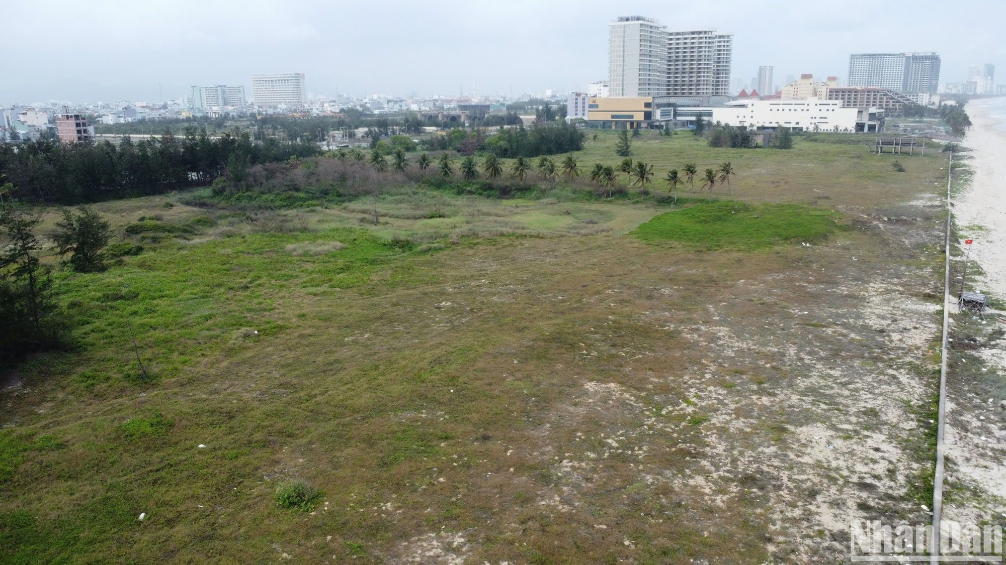 Bên trong đất vàng của Dự án Du lịch ven biển của Công ty cổ phần Hòn Ngọc Á Châu bỏ hoang nhiều năm qua. (Ảnh: ANH ĐÀO)