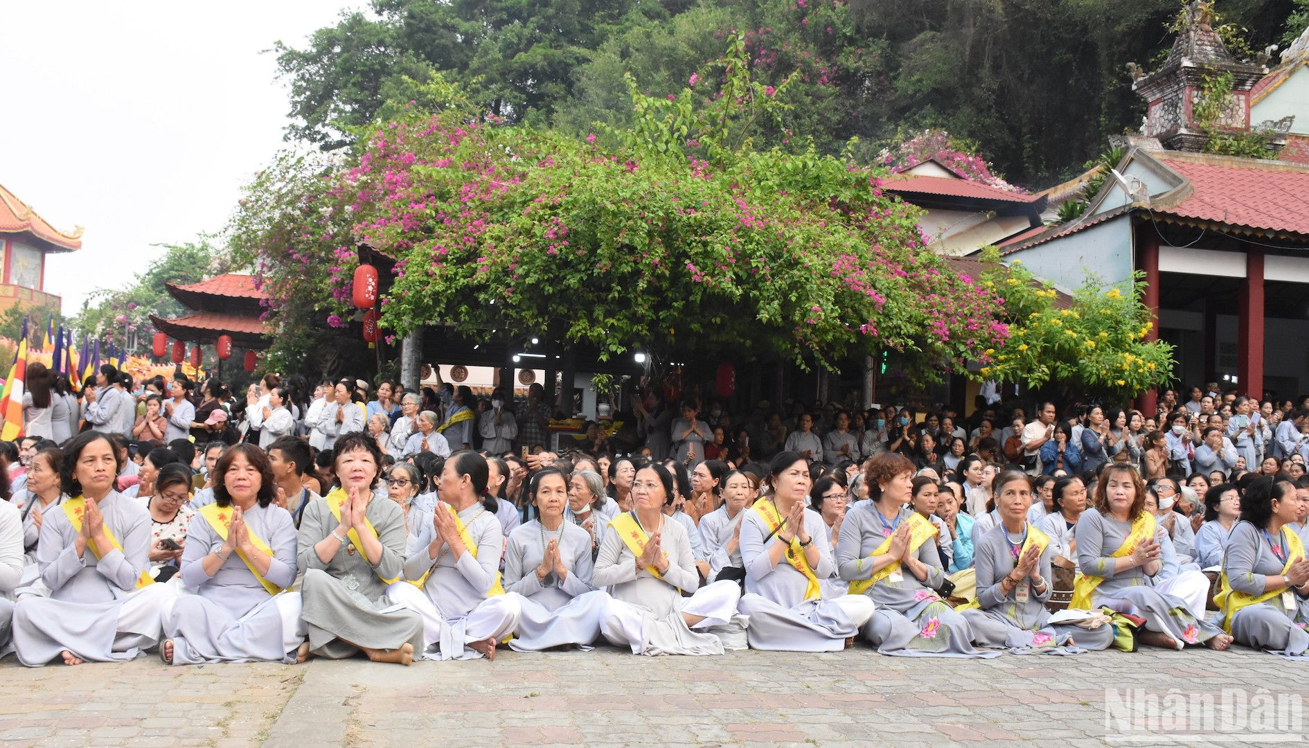 Lễ Vía Quán Thế âm Bồ Tát được tổ chức trang nghiêm. (Ảnh: ANH ĐÀO)