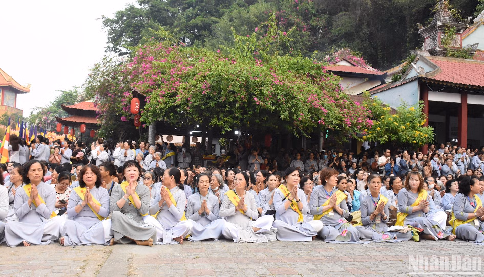 Lễ Vía Quán Thế âm Bồ Tát được tổ chức trang nghiêm. (Ảnh: ANH ĐÀO)