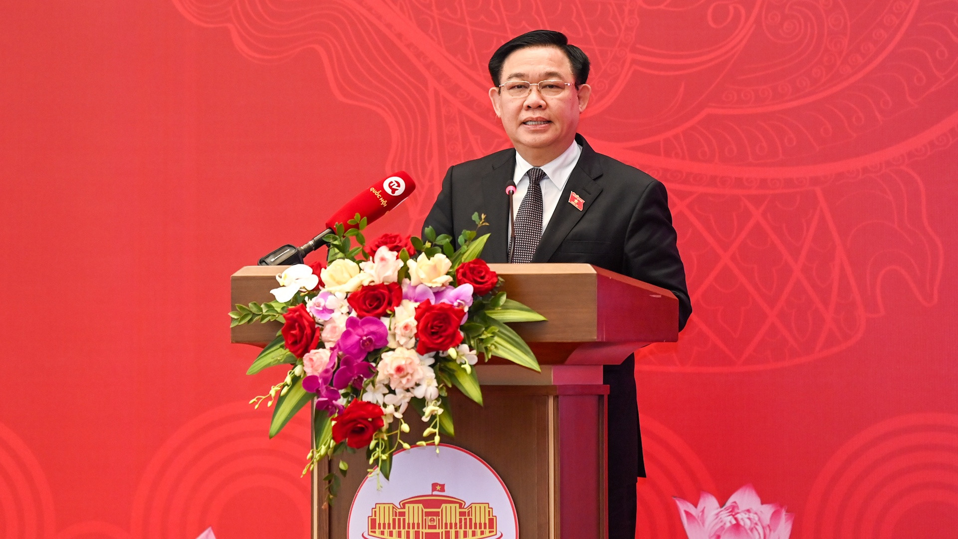 Chủ tịch Quốc hội Vương Đình Huệ phát biểu bế mạc Hội nghị.