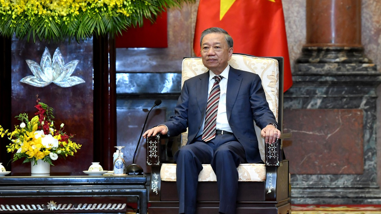 Chủ tịch nước Tô Lâm phát biểu tại buổi tiếp.