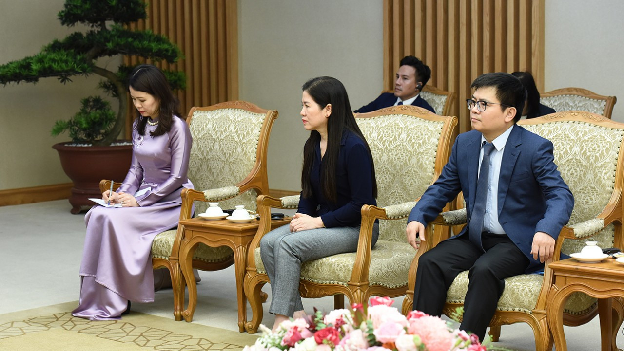 Đại diện lãnh đạo các bộ, ban ngành của Chính phủ Việt Nam tham dự buổi tiếp.