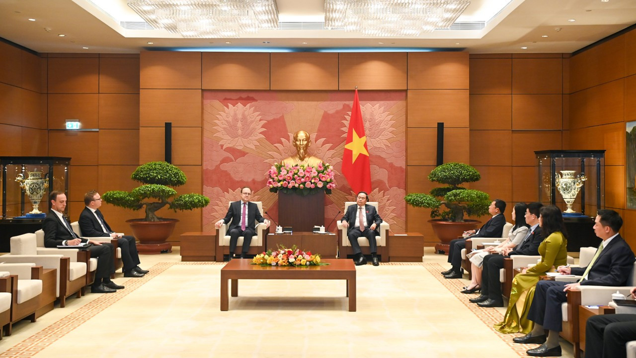 Quang cảnh cuộc tiếp tại Nhà Quốc hội.