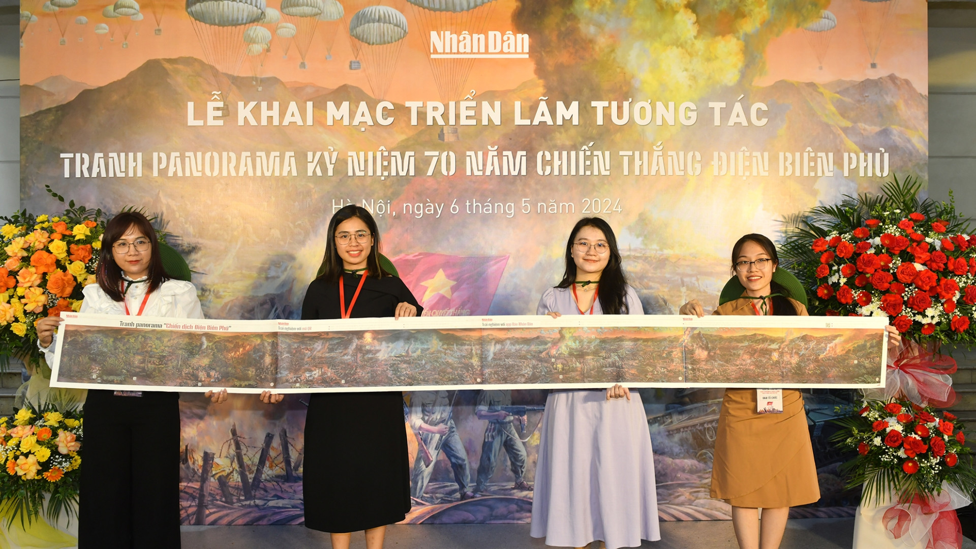 Bạn đọc có thể cắt các trang Báo Nhân Dân số đặc biệt, ghép thành bức tranh panorama “Chiến dịch Điện Biên Phủ” dài tới 3,21m (kỷ lục đối với sản phẩm báo in) rồi treo trong phòng khách, nơi công cộng hoặc chụp ảnh check-in trên mạng xã hội cùng các hashtag #chienthangdienbienphu #dienbienphu.