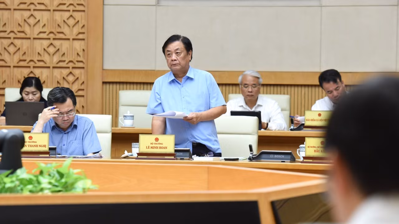 Bộ trưởng Nông nghiệp và Phát triển nông thôn Lê Minh Hoan phát biểu.