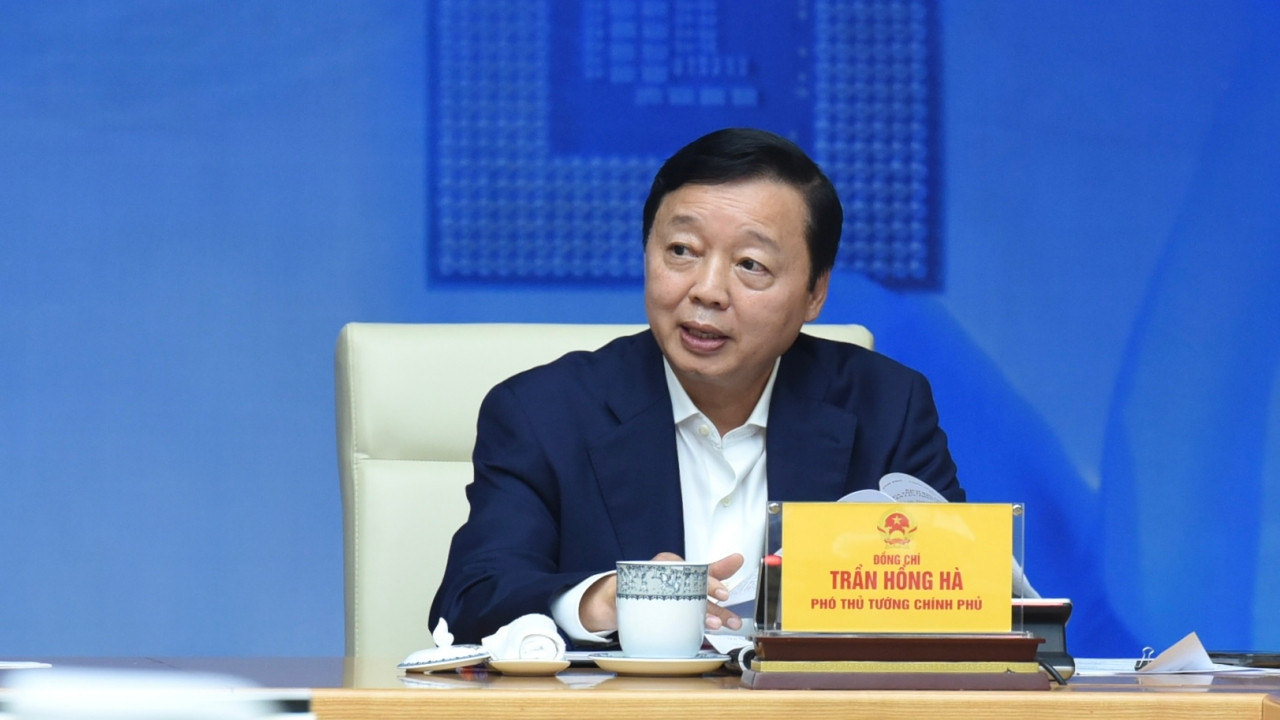 Phó Thủ tướng Trần Hồng Hà phát biểu tại Hội nghị.