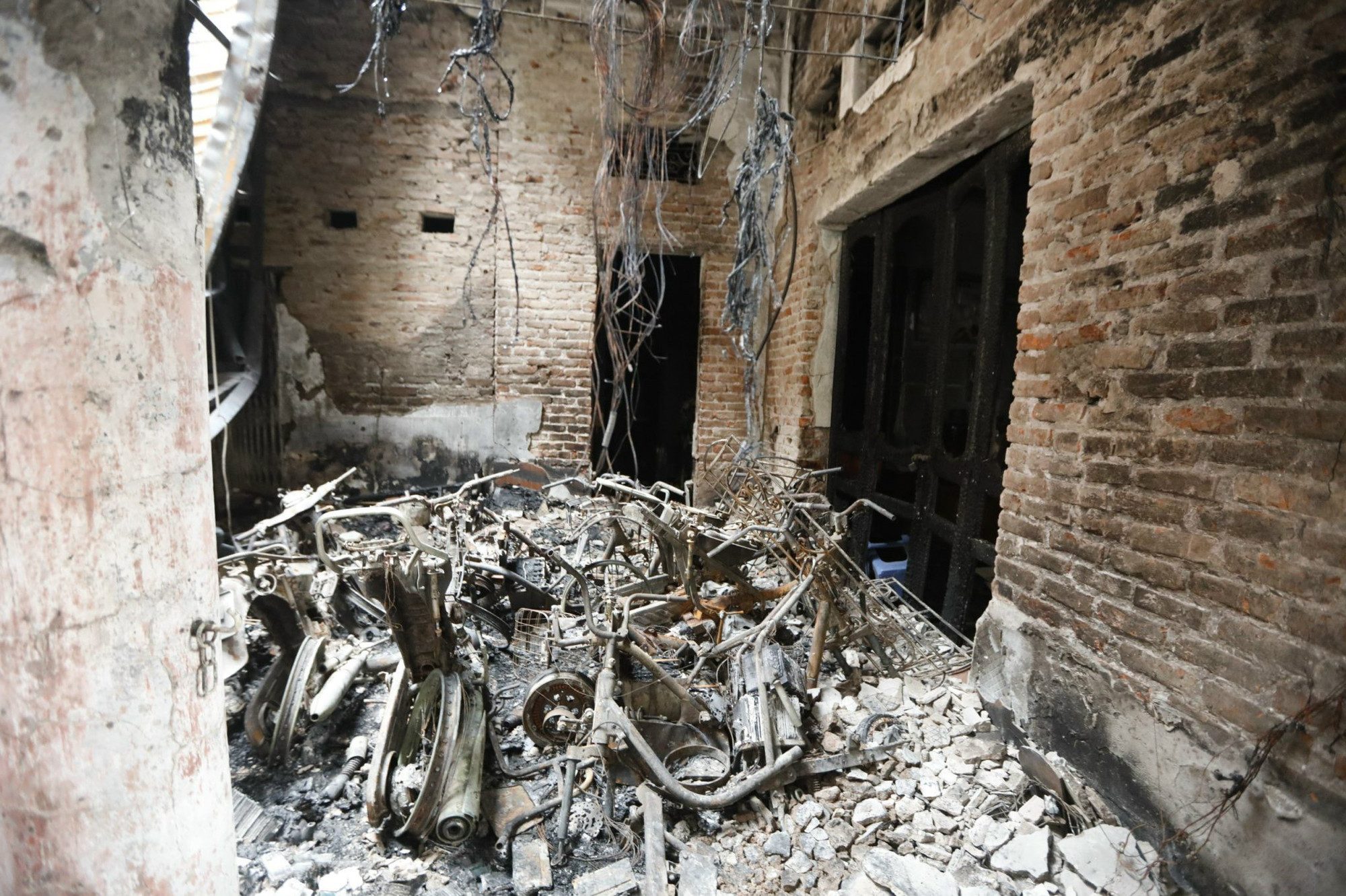 Hiện trường vụ cháy.