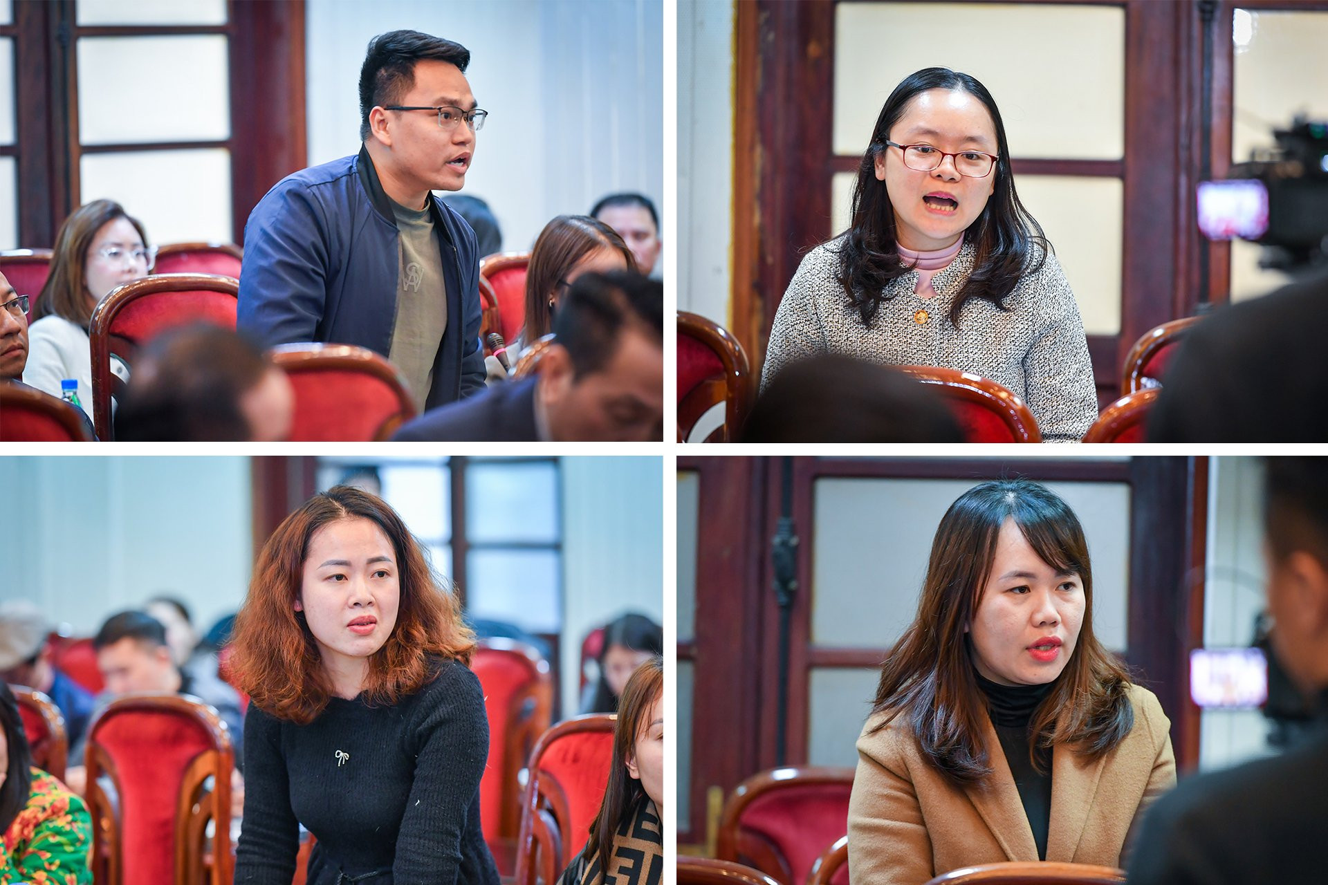 Tại sự kiện, các phóng viên đã đặt ra nhiều câu hỏi chung quanh chương trình "Xây Tết 2024".