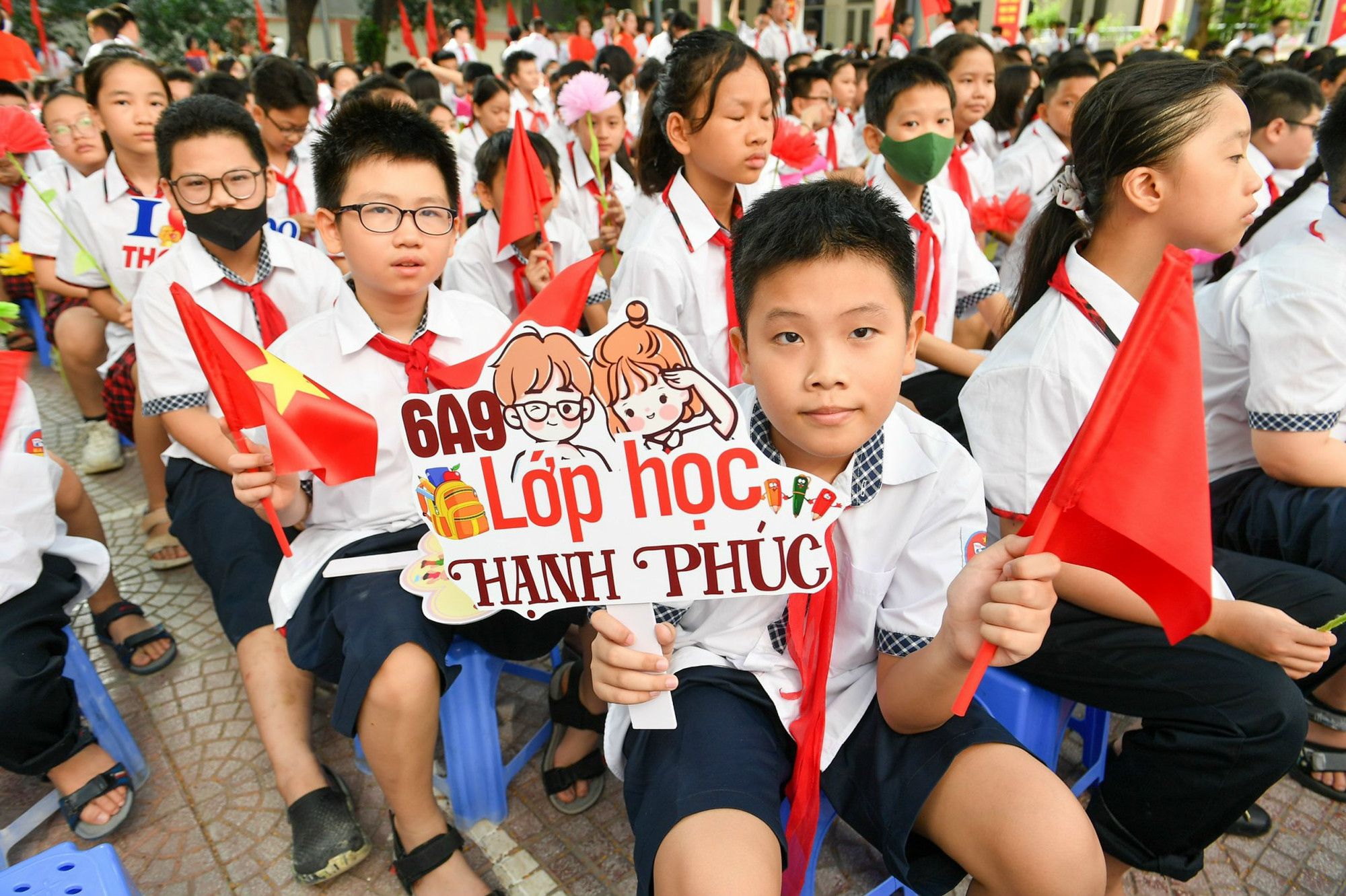 Những lớp học hạnh phúc tại Trường THCS Ba Đình. (Ảnh: THÀNH ĐẠT)