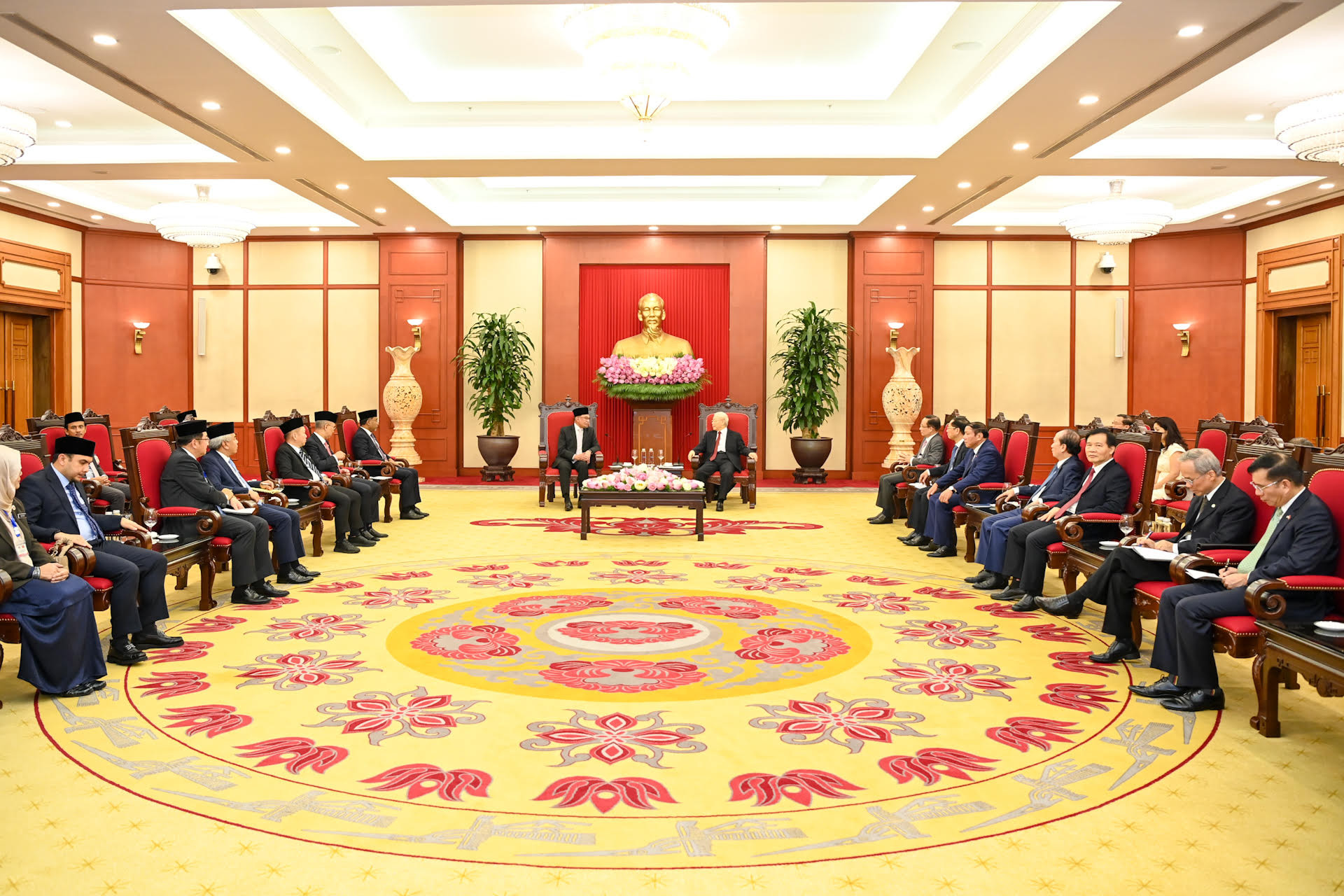 Quang cảnh buổi tiếp tại Trụ sở Trung ương Đảng.