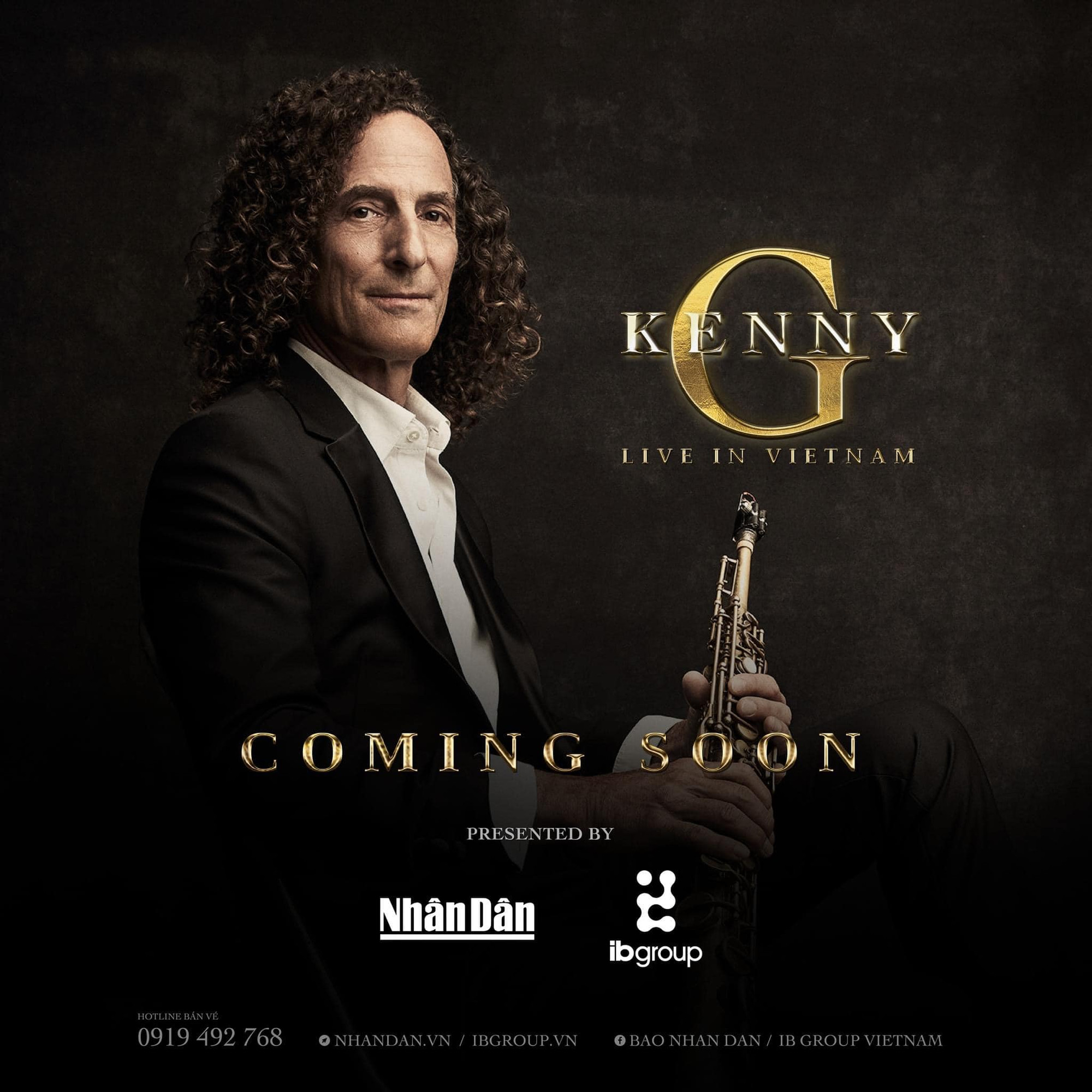 Sau chuyến lưu diễn cách đây 8 năm, năm nay, huyền thoại saxophone Kenny G sẽ tiếp tục biểu diễn tại Việt Nam. Sự kiện nằm trong dự án âm nhạc Quốc tế Good Morning Việt Nam do Báo Nhân Dân khởi xướng.
