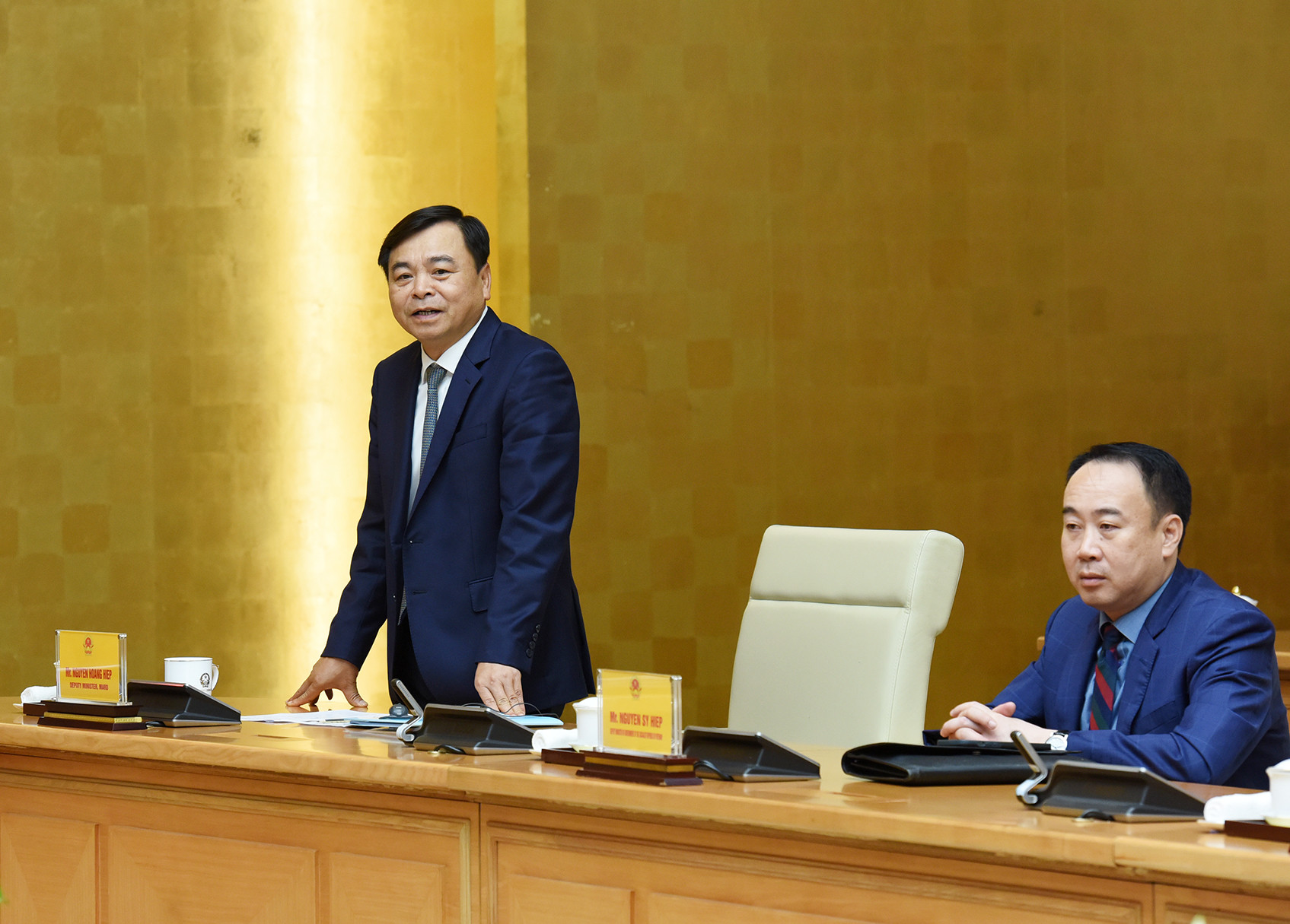 Đại diện lãnh đạo Bộ Nông nghiệp và Phát triển Nông thôn phát biểu.