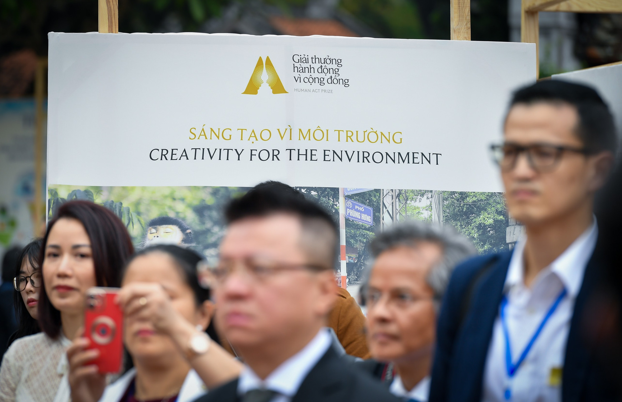 Khu vực triển lãm Sáng tạo vì môi trường. Đại diện Ban tổ chức cho hay, các sáng kiến vì môi trường chiếm số lượng lớn trong tổng số các dự án đăng ký tham gia năm nay.