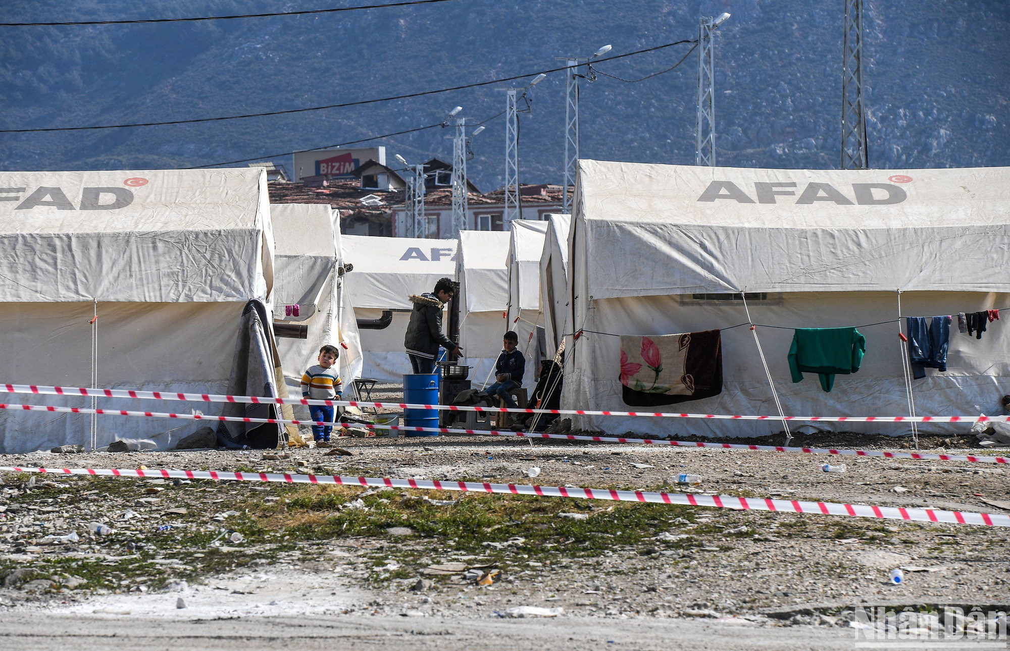 Một khu tạm cư của người dân thành phố Antakya (Hatay). (Ảnh: Thành Đạt)