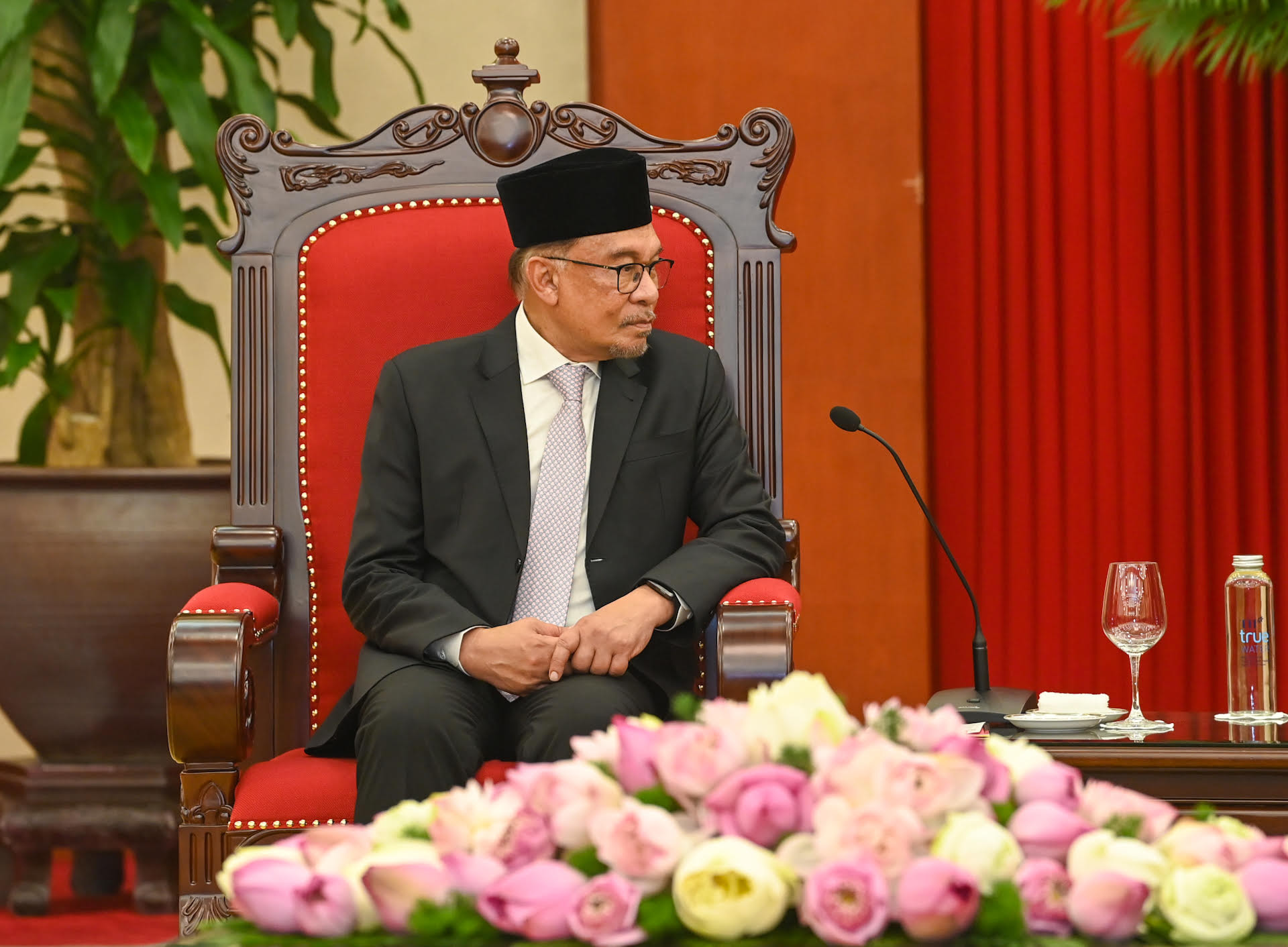 Thủ tướng Malaysia Anwar Ibrahim tại buổi tiếp.