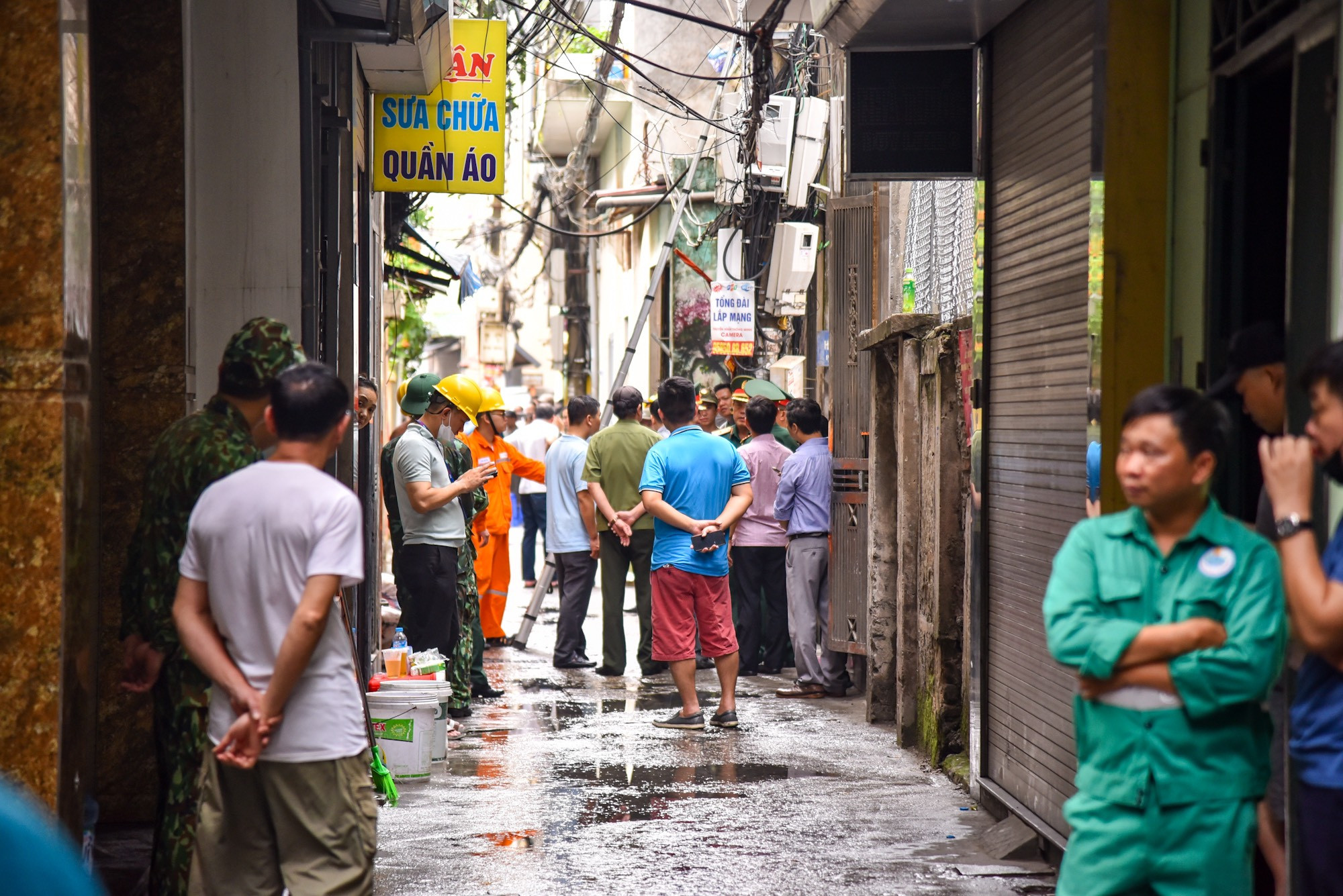 Hiện trường vụ cháy sáng 13/9. Hiện trường vụ cháy sáng 13/9.