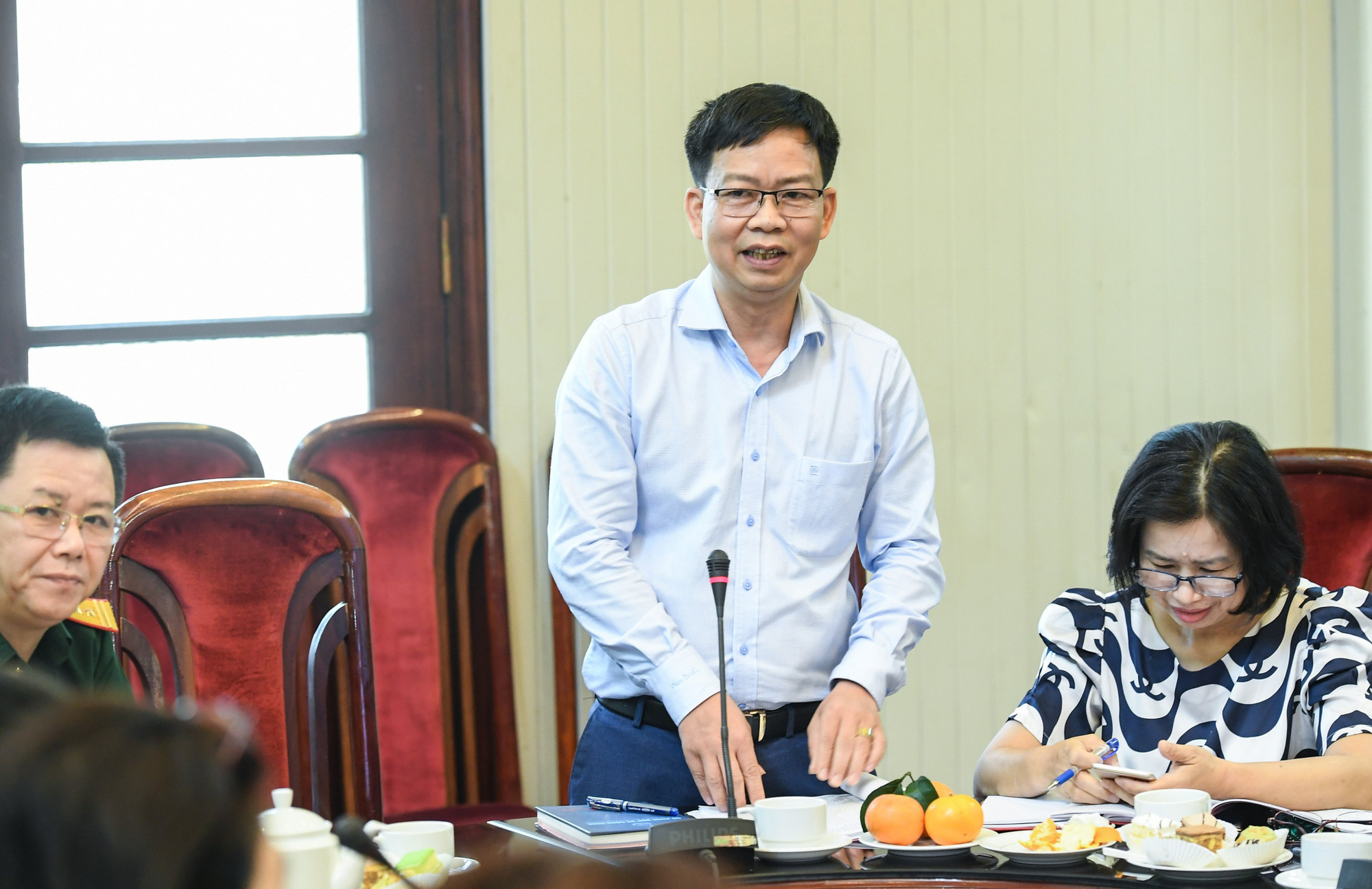 Đồng chí Đỗ Xuân Ngọc, Phó Chủ tịch Công đoàn Bộ Khoa học và Công nghệ trình bày tham luận "Công đoàn với việc động viên đoàn viên, người lao động phát huy sáng kiến, cải tiến kỹ thuật góp phần tăng năng suất lao động theo tư tưởng Hồ Chí Minh". Đồng chí Đỗ Xuân Ngọc, Phó Chủ tịch Công đoàn Bộ Khoa học và Công nghệ trình bày tham luận "Công đoàn với việc động viên đoàn viên, người lao động phát huy sáng kiến, cải tiến kỹ thuật góp phần tăng năng suất lao động theo tư tưởng Hồ Chí Minh".