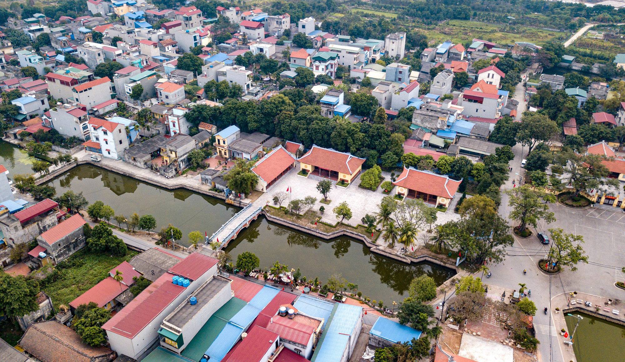 Toàn cảnh khu Tưởng niệm Tổng Bí thư Nguyễn Văn Linh tại xã Giai Phạm (Yên Mỹ, Hưng Yên)