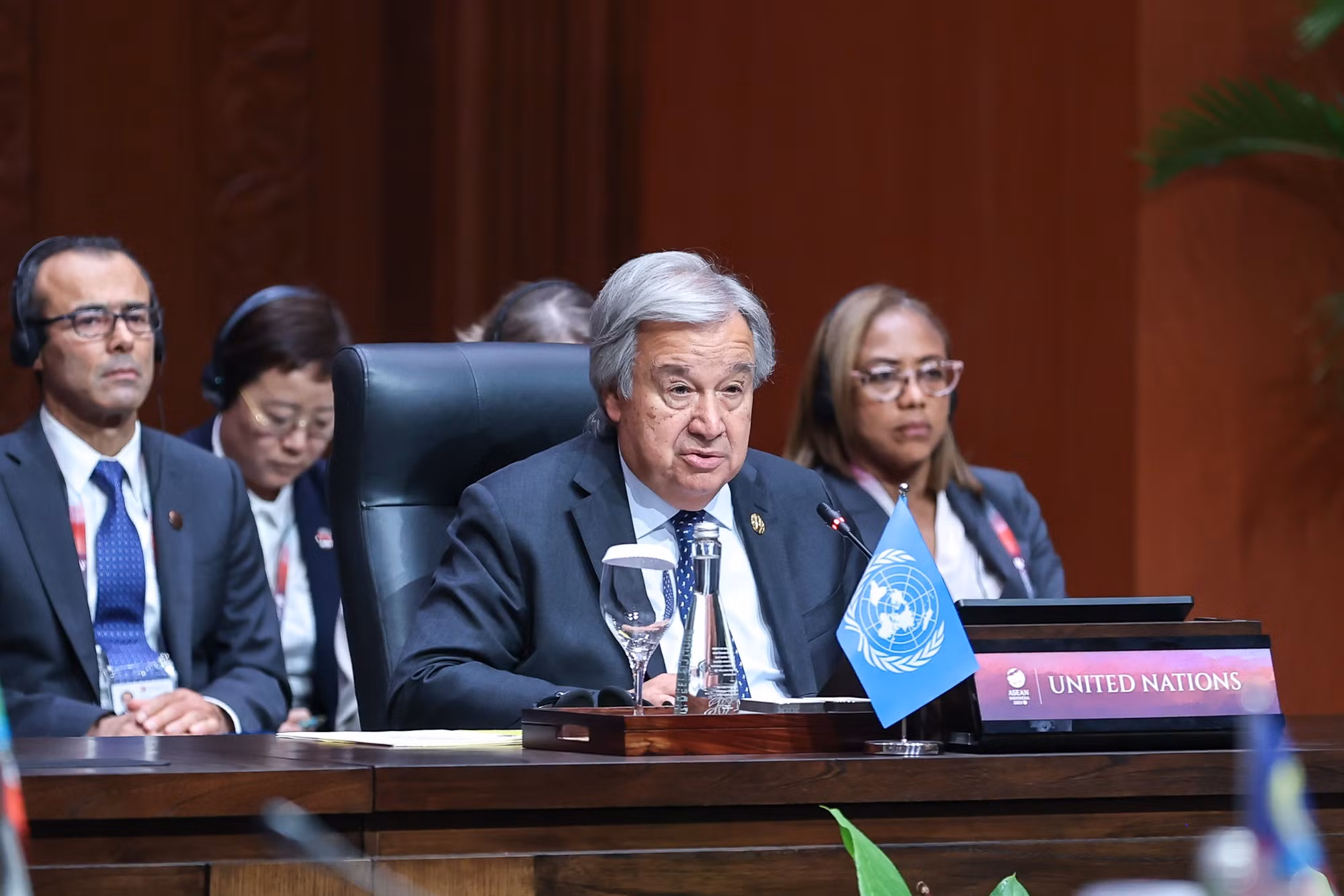 Tổng Thư ký Liên hợp quốc Antonio Guterres phát biểu tại Hội nghị Cấp cao ASEAN - Liên hợp quốc lần thứ 13.
