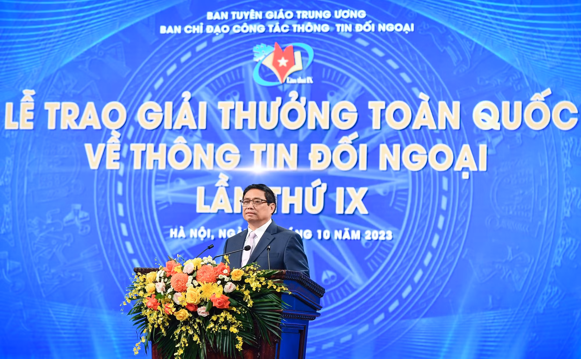 Thủ tướng Phạm Minh Chính phát biểu chỉ đạo tại Lễ trao giải. (Ảnh: Thành Đạt)