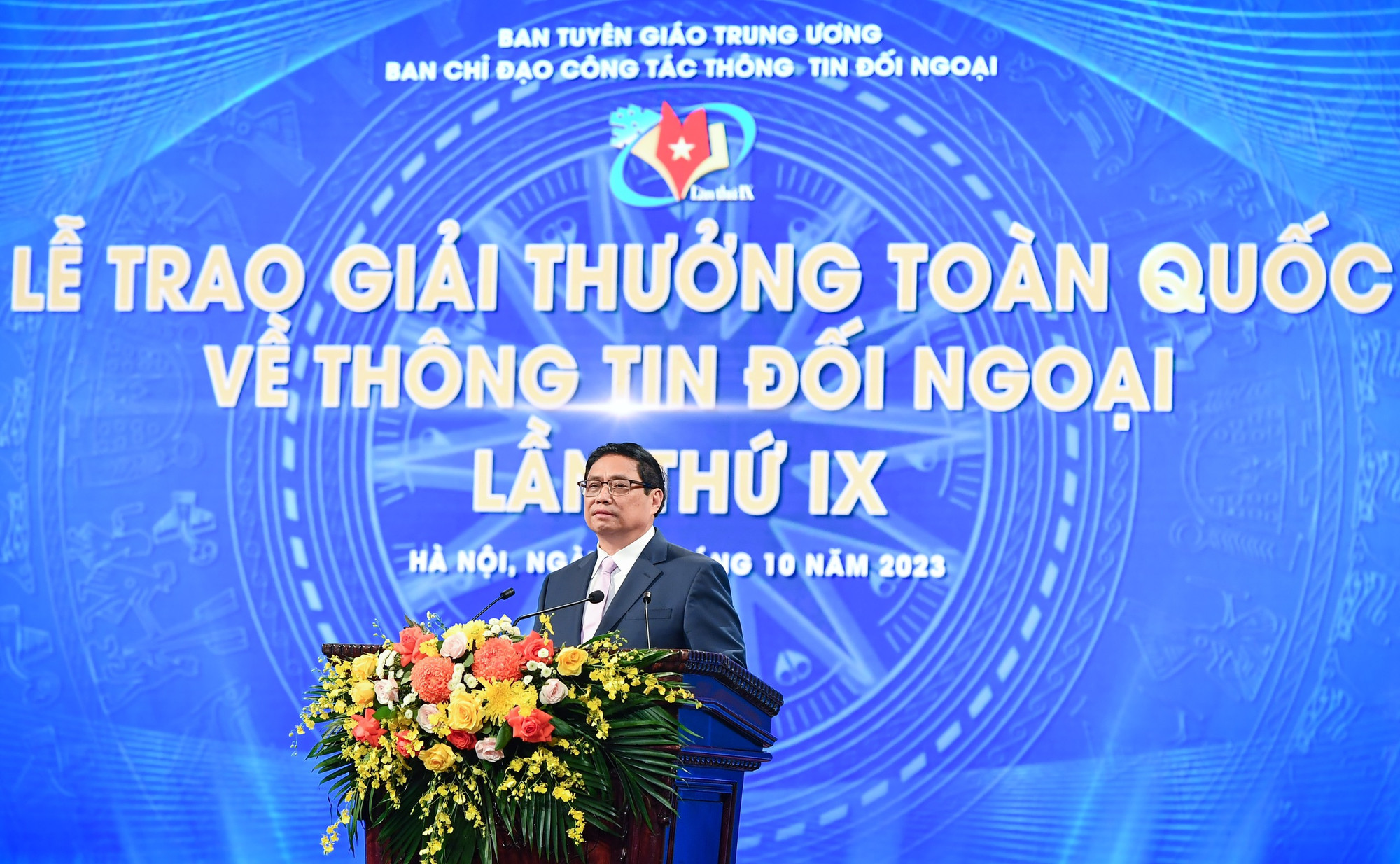 Thủ tướng Phạm Minh Chính phát biểu chỉ đạo tại Lễ trao giải. (Ảnh: Thành Đạt)