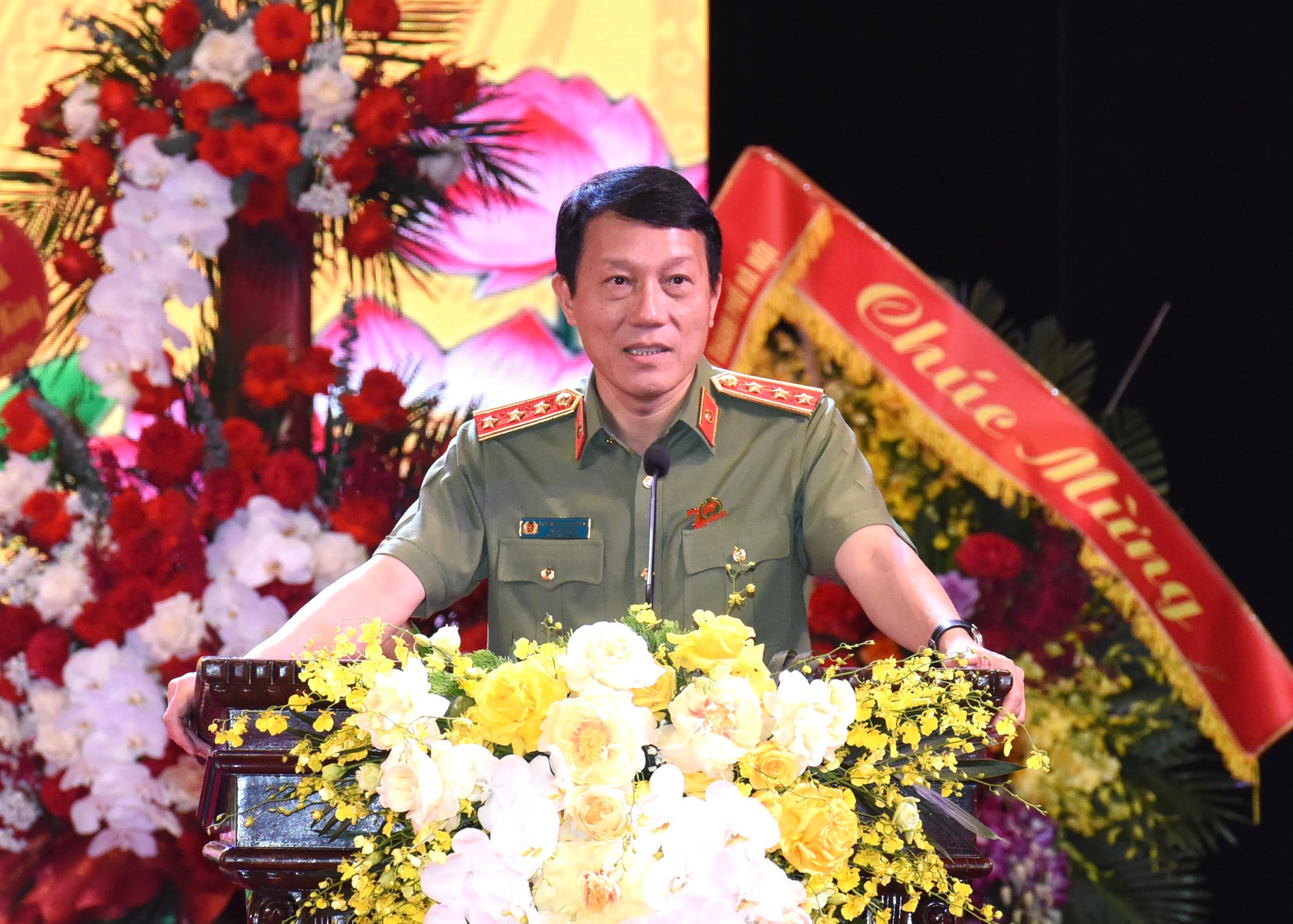 Thứ trưởng Công an Lương Tam Quang phát biểu.