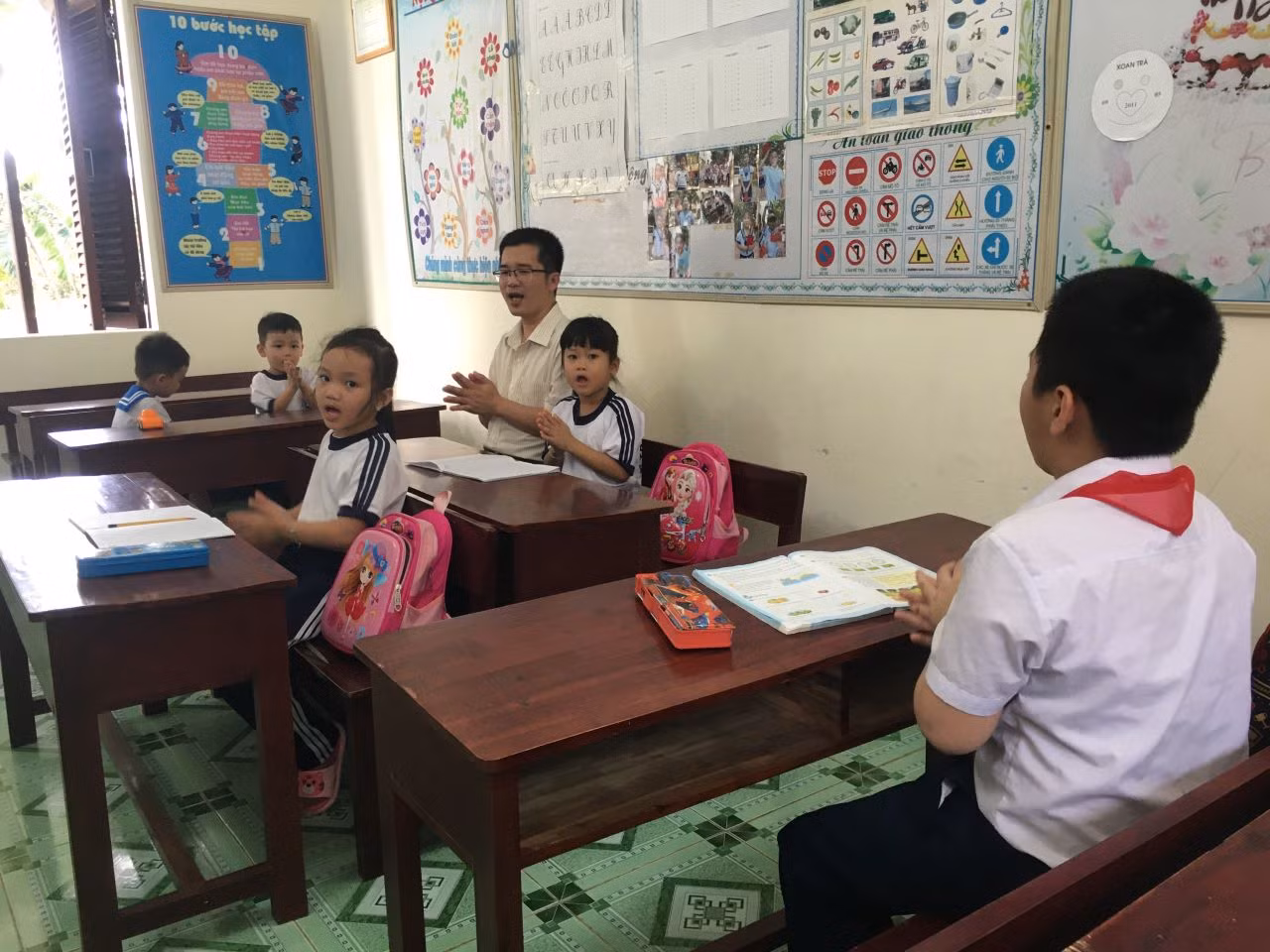 Một tiết học của Trường Tiểu học thị trấn Trường Sa.