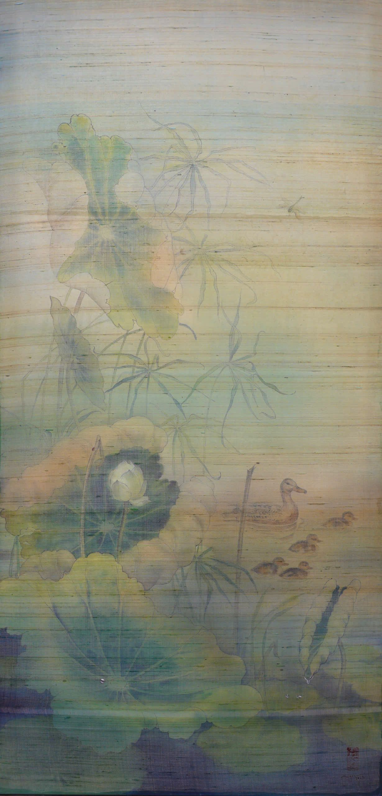 Vẻ đẹp mùa xuân trong tranh lụa của Trương Văn Ngọc.