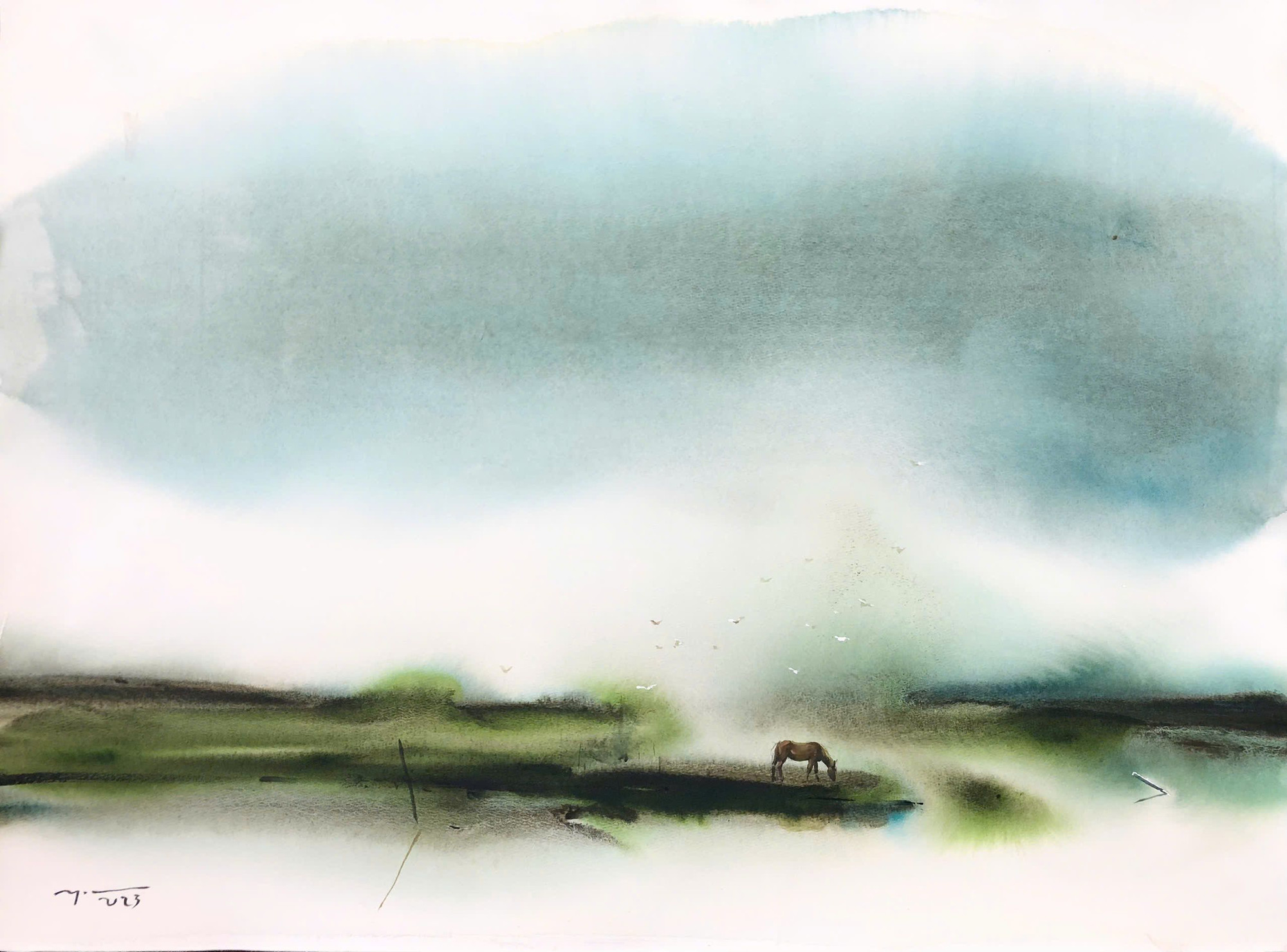 Vẻ đẹp tĩnh lặng, êm đềm.