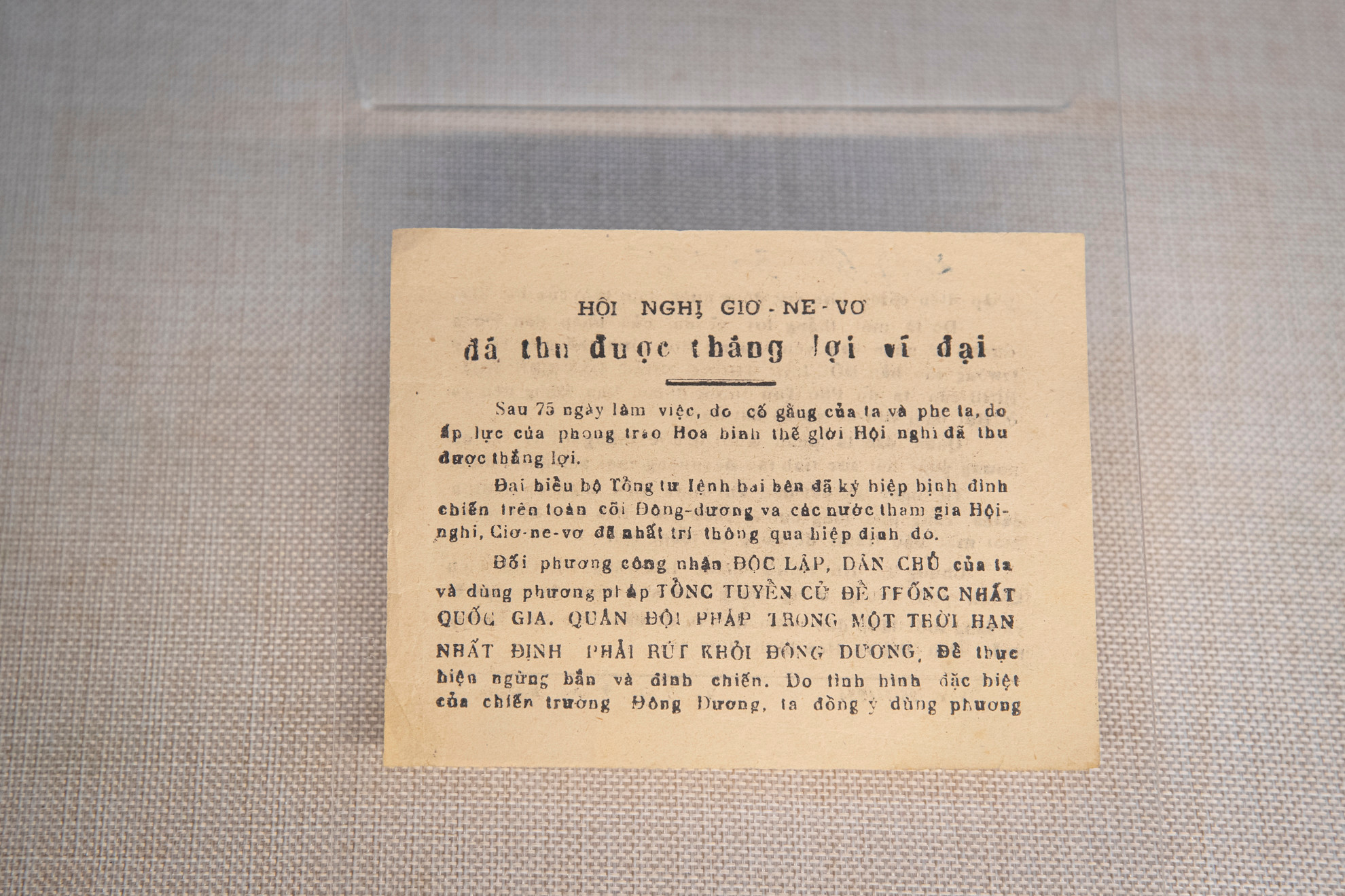 Bản tin về Hội nghị Geneva.