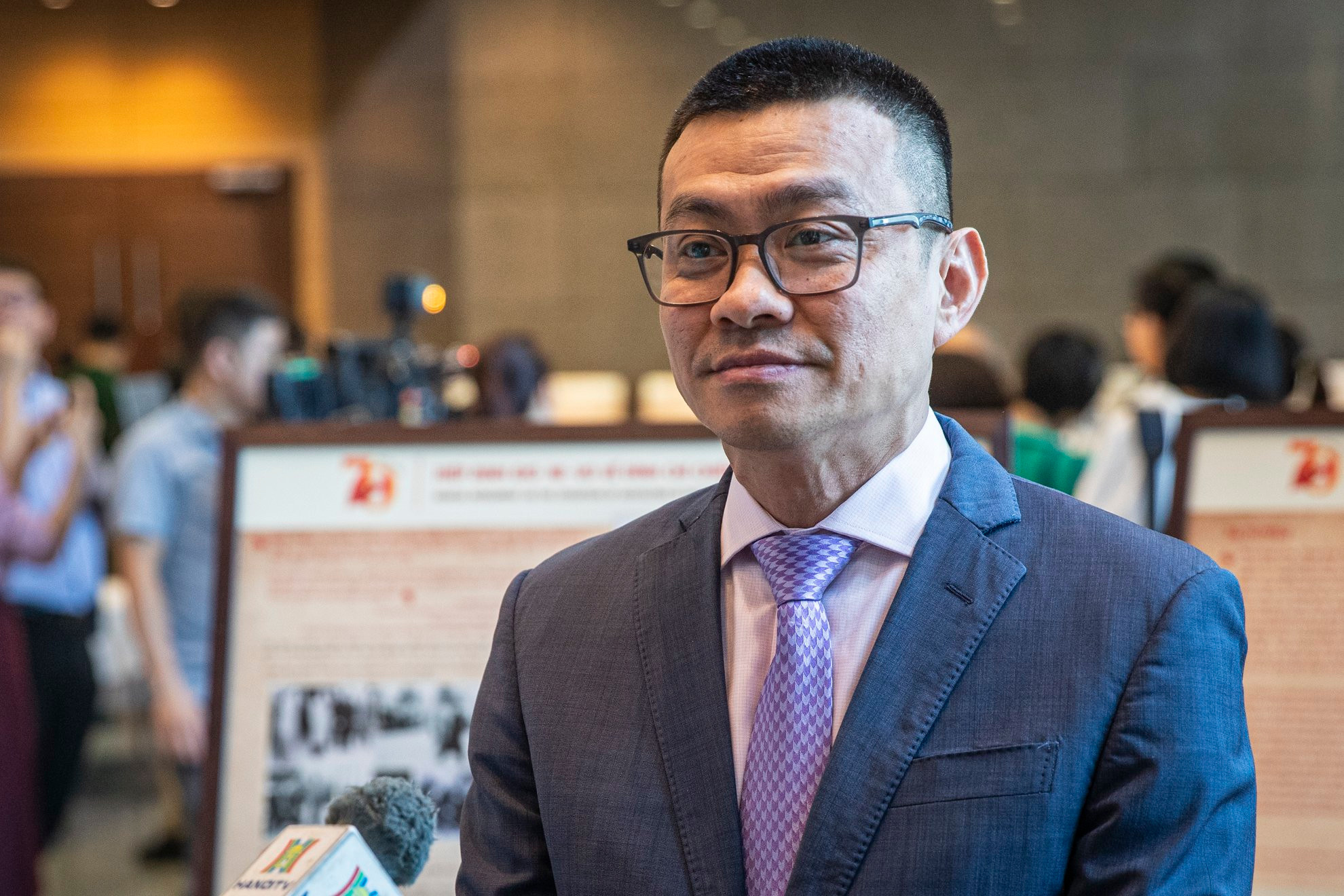 Tiến sĩ Vũ Lê Thái Hoàng, Viện trưởng Viện Nghiên cứu chiến lược ngoại giao, Học viện Ngoại giao. (Ảnh: SƠN TÙNG)