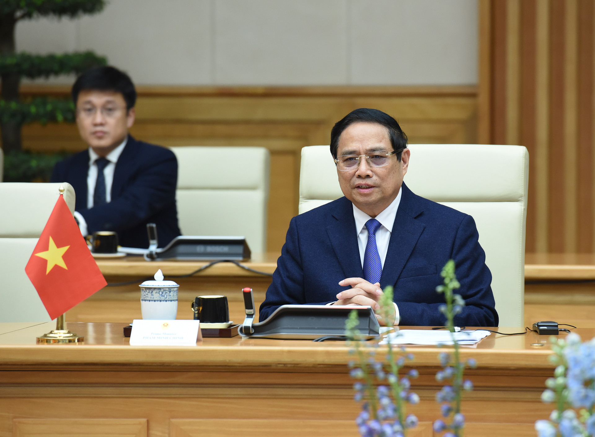 Thủ tướng Phạm Minh Chính phát biểu tại hội kiến.