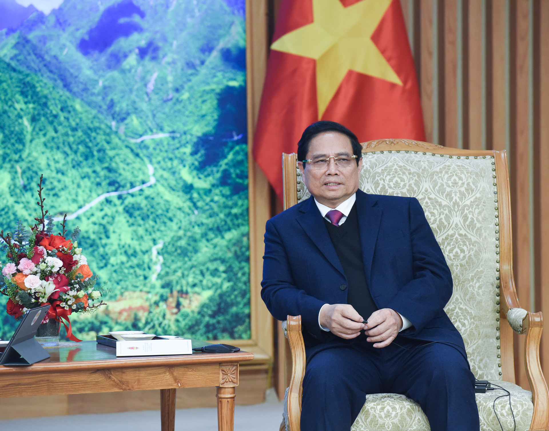 Thủ tướng Phạm Minh Chính phát biểu tại buổi tiếp. Thủ tướng Phạm Minh Chính phát biểu tại buổi tiếp.