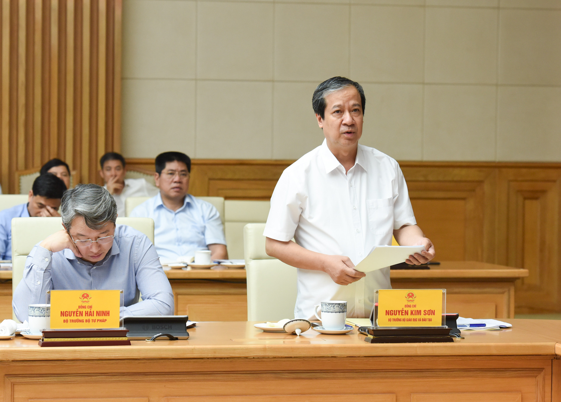 Bộ trưởng Giáo dục và Đào tạo Nguyễn Kim Sơn phát biểu.