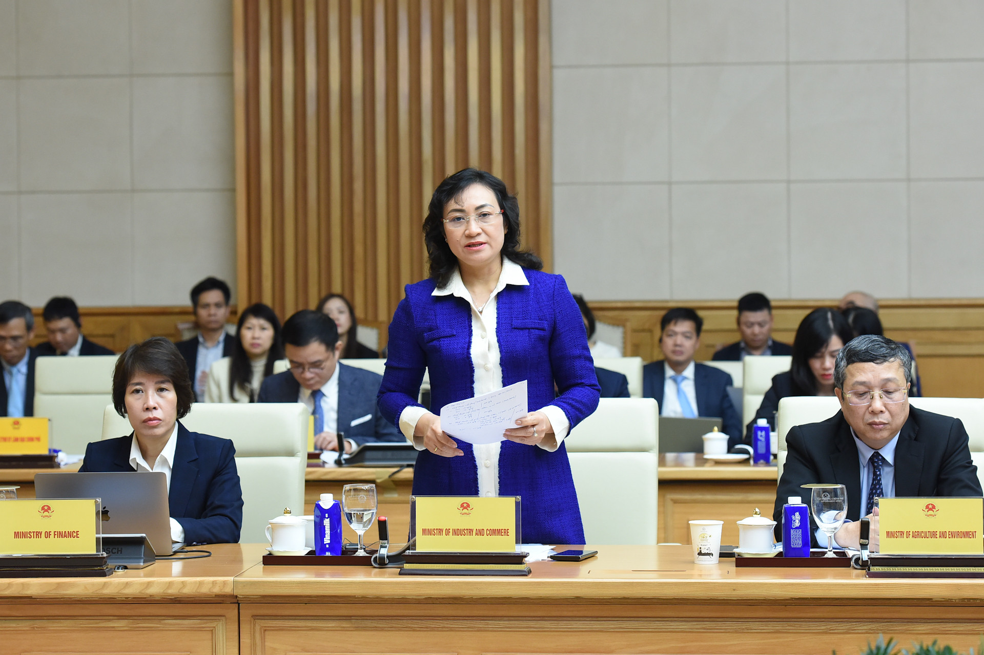 Thứ trưởng Công thương Phan Thị Thắng phát biểu.