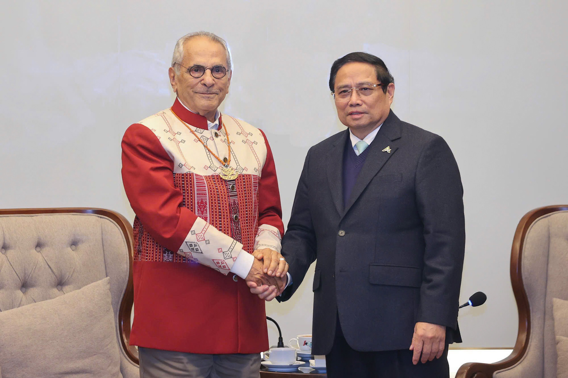 Thủ tướng Phạm Minh Chính và Tổng thống Timor-Leste Jose Ramos-Horta. Thủ tướng Phạm Minh Chính và Tổng thống Timor-Leste Jose Ramos-Horta.