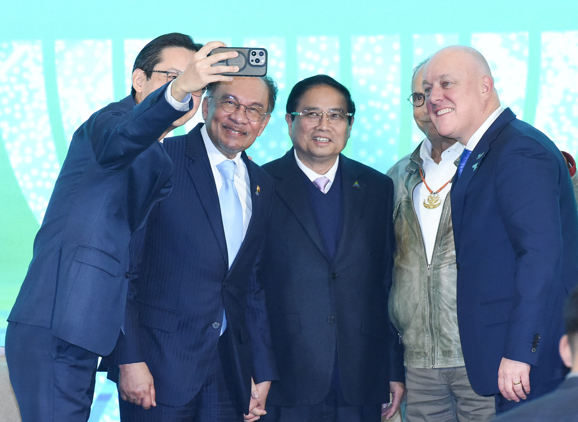 Thủ tướng Phạm Minh Chính và Thủ tướng Malaysia Anwar bin Ibrahim, Thủ tướng New Zealand Christopher Luxon, Tổng thống Timor-Leste Jose Ramos-Horta tại diễn đàn.