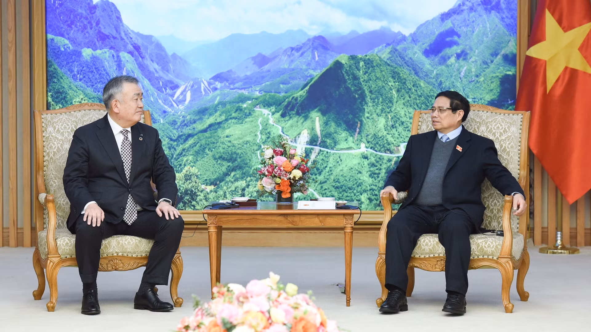 Thủ tướng Phạm Minh Chính tiếp ông Nagao Yutaka, Chủ tịch Tập đoàn Yamato Holdings (Nhật Bản).