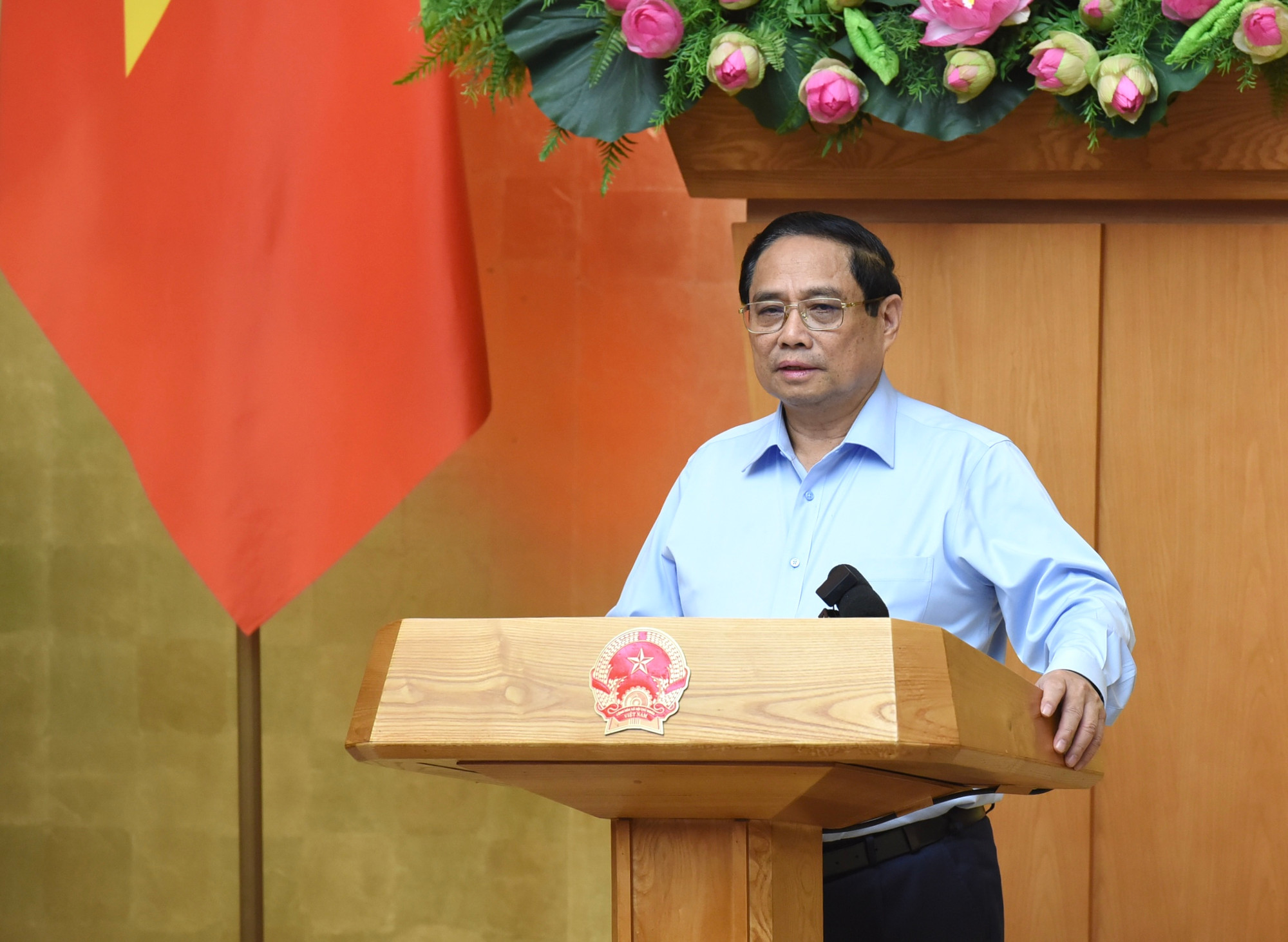 Thủ tướng Phạm Minh Chính chủ trì Phiên họp Chính phủ chuyên đề về xây dựng pháp luật tháng 8/2024.