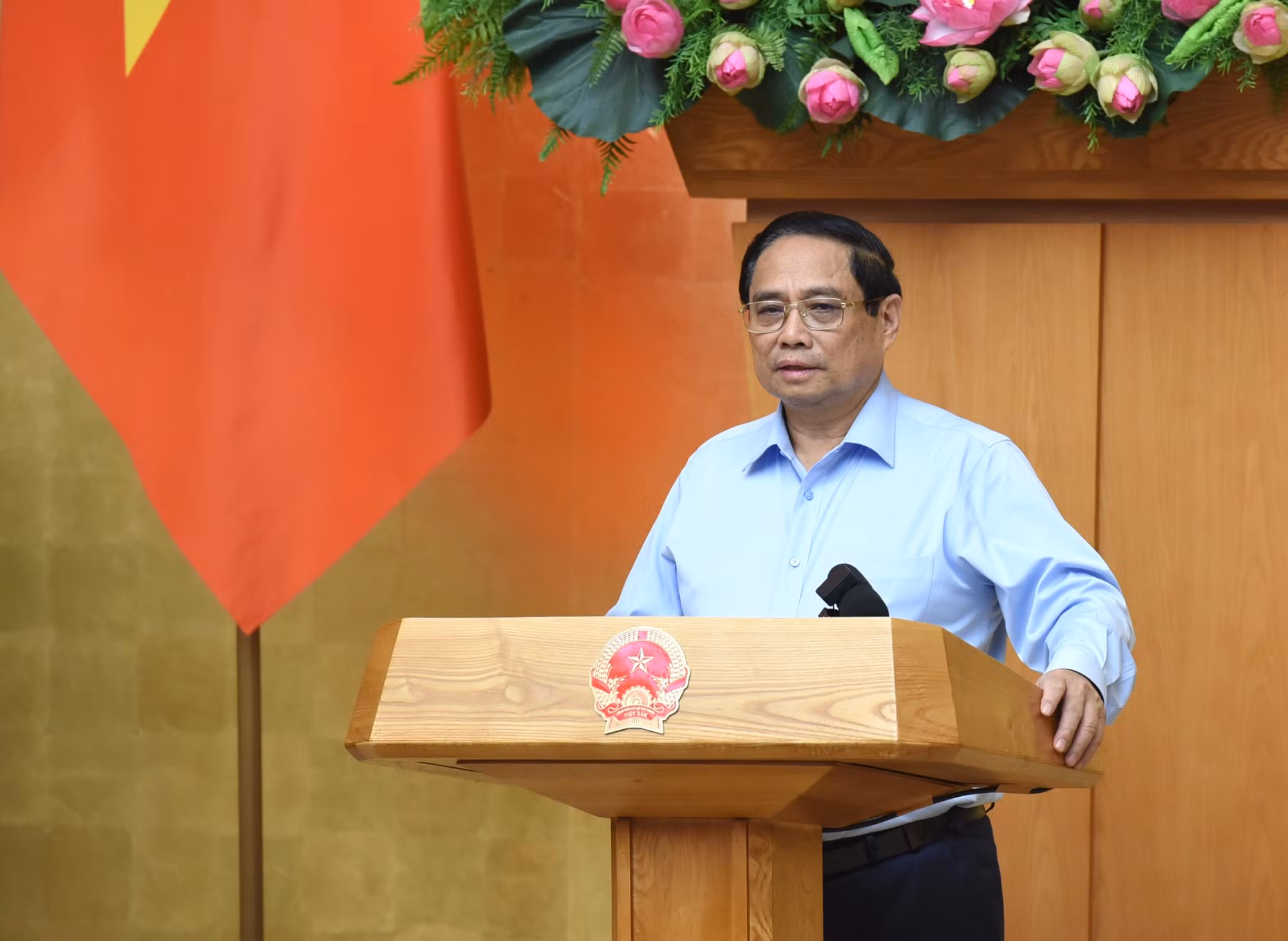 Thủ tướng Phạm Minh Chính chủ trì Phiên họp Chính phủ chuyên đề về xây dựng pháp luật tháng 8/2024.