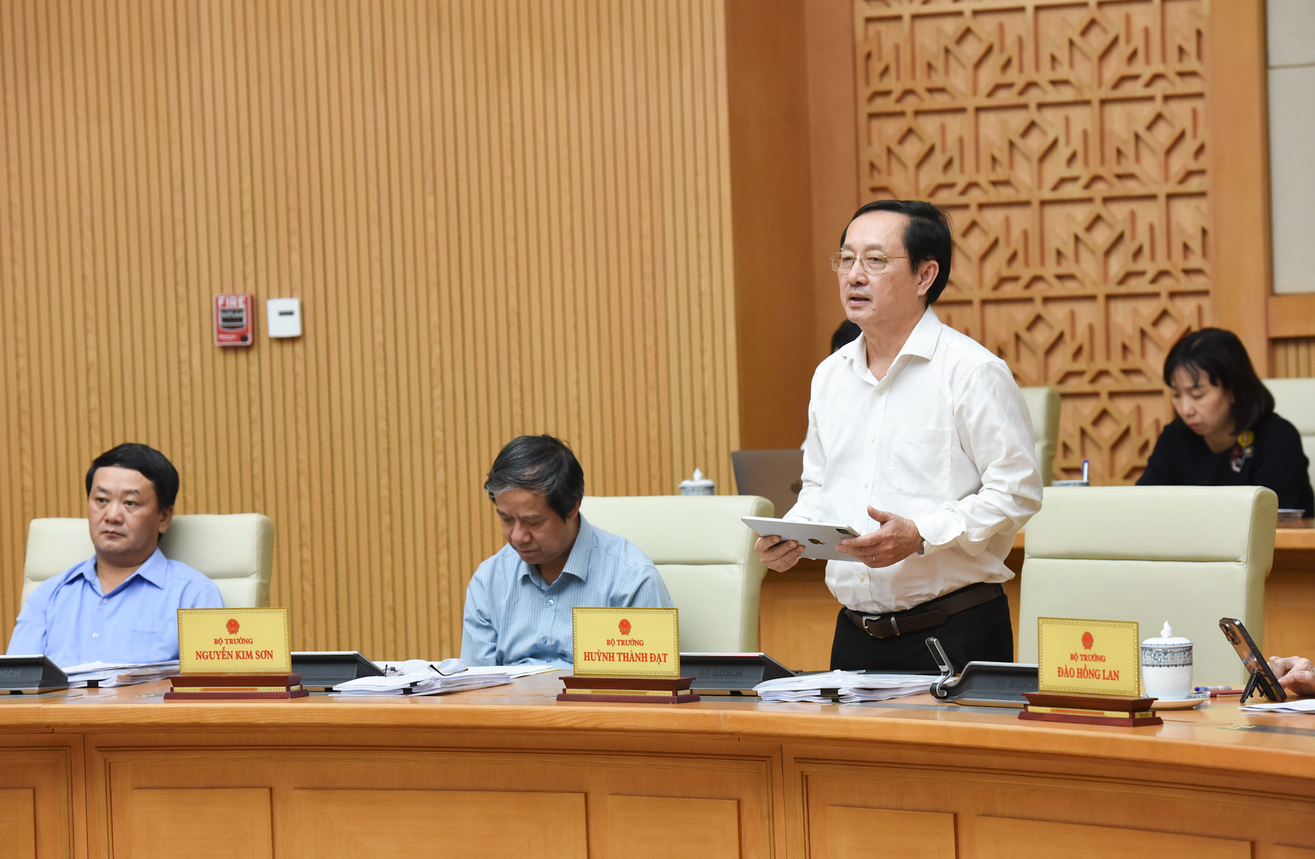 Bộ trưởng Bộ Khoa học và Công nghệ Huỳnh Thành Đạt phát biểu.