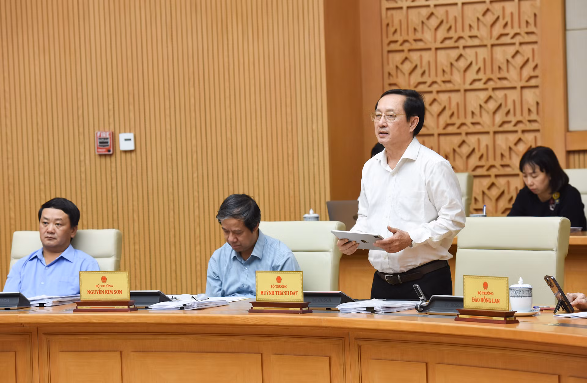 Bộ trưởng Bộ Khoa học và Công nghệ Huỳnh Thành Đạt phát biểu.