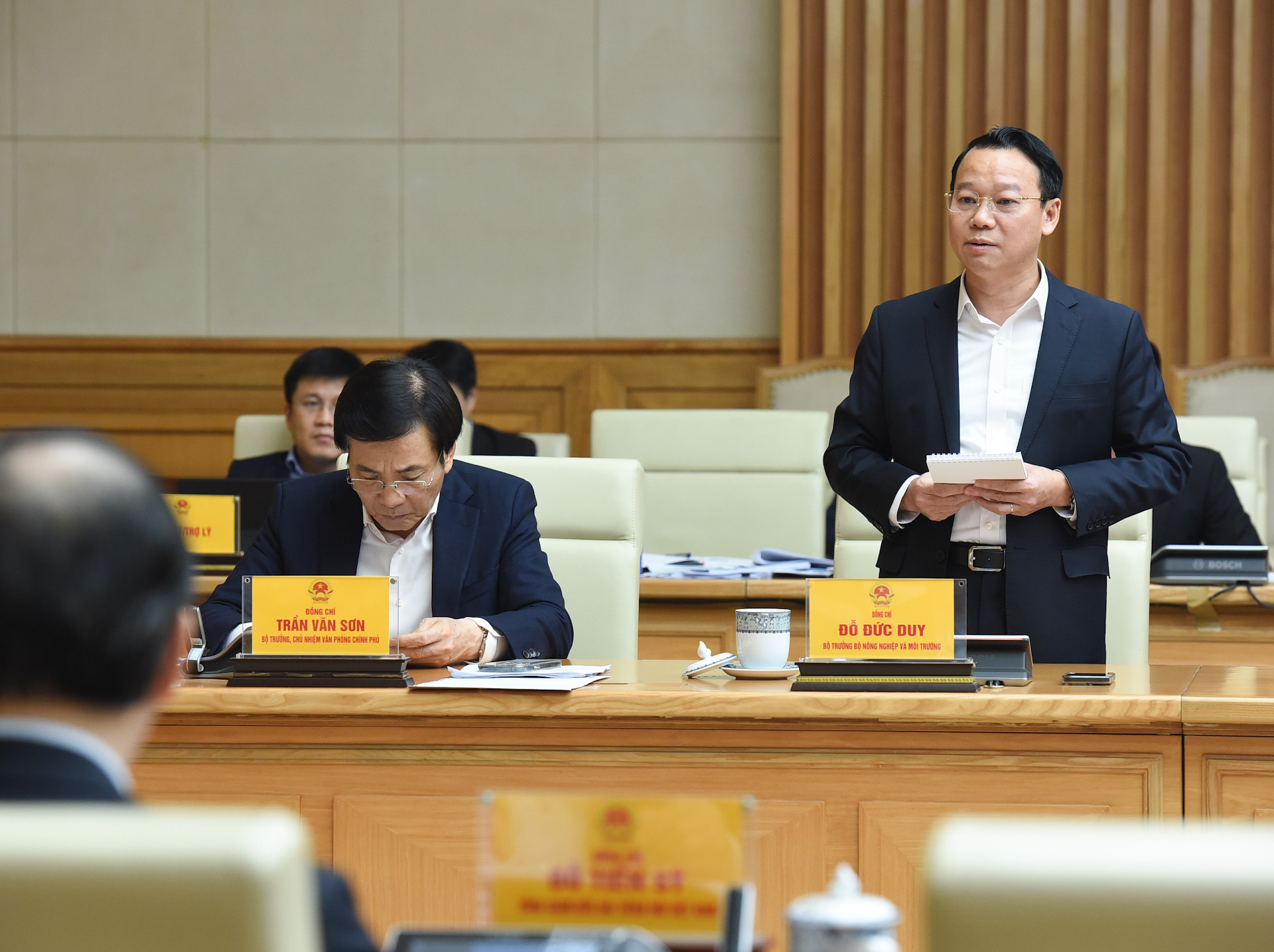 Bộ trưởng Nông nghiệp và Môi trường Đỗ Đức Duy phát biểu.